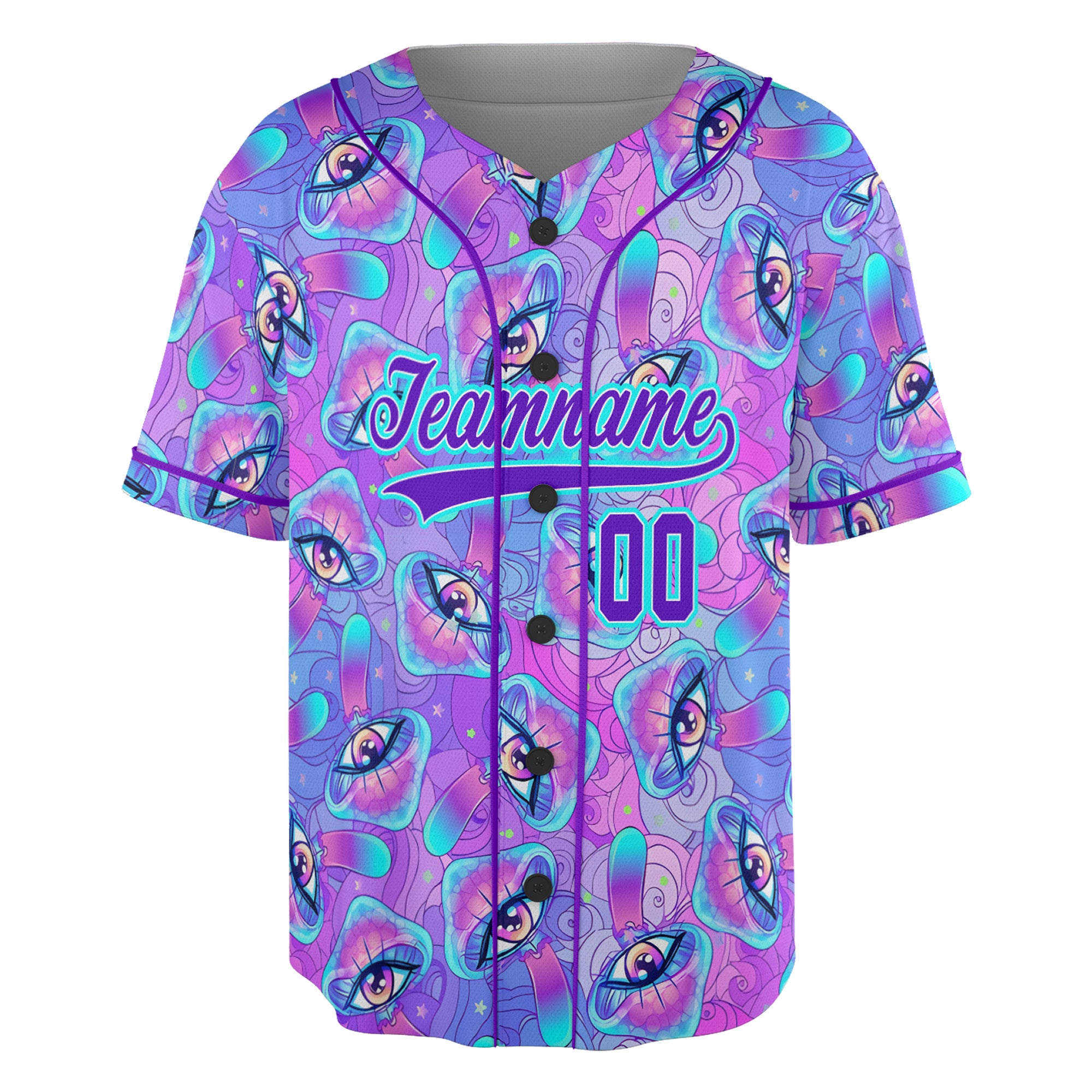 Custom Baseball Jersey - Pastel Oil Swirl