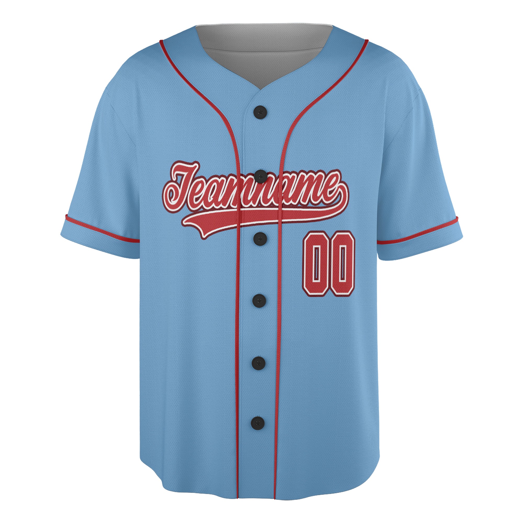Skyfire Red – Custom Name & Logo Baseball Jersey