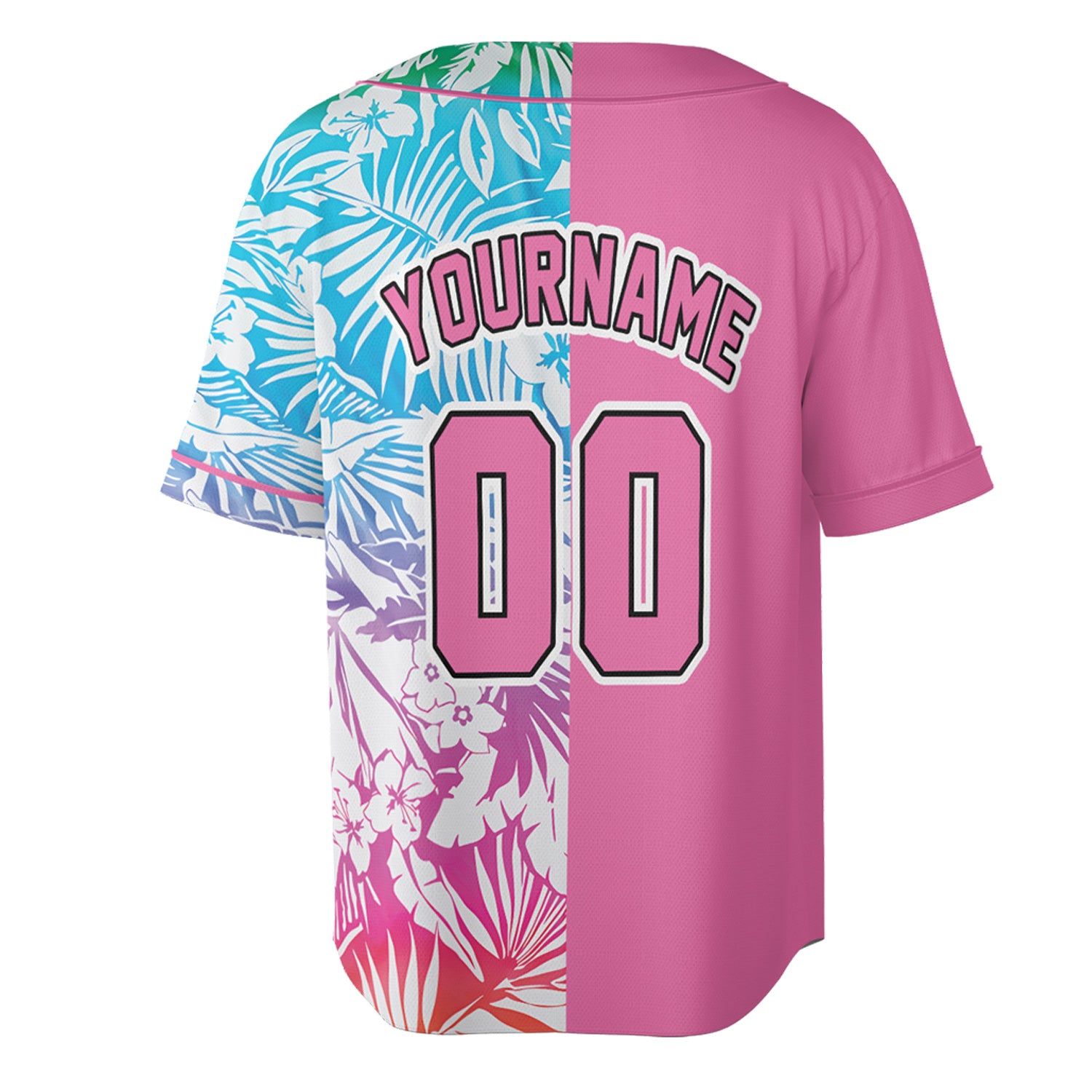 Tropical Dream Baseball Jersey – Pink Split Paradise Edition
