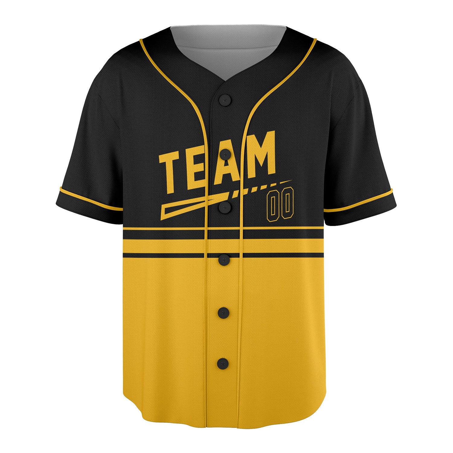 Custom Black-Gold Performance Baseball Jersey