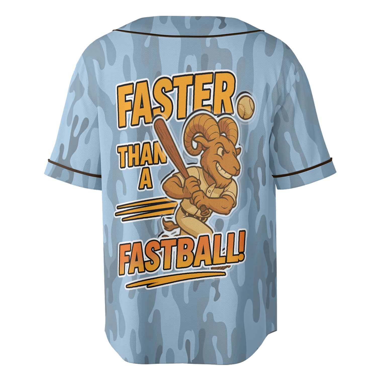 Aries Zodiac Baseball Jersey – Blue Camo FlameStrike Edition