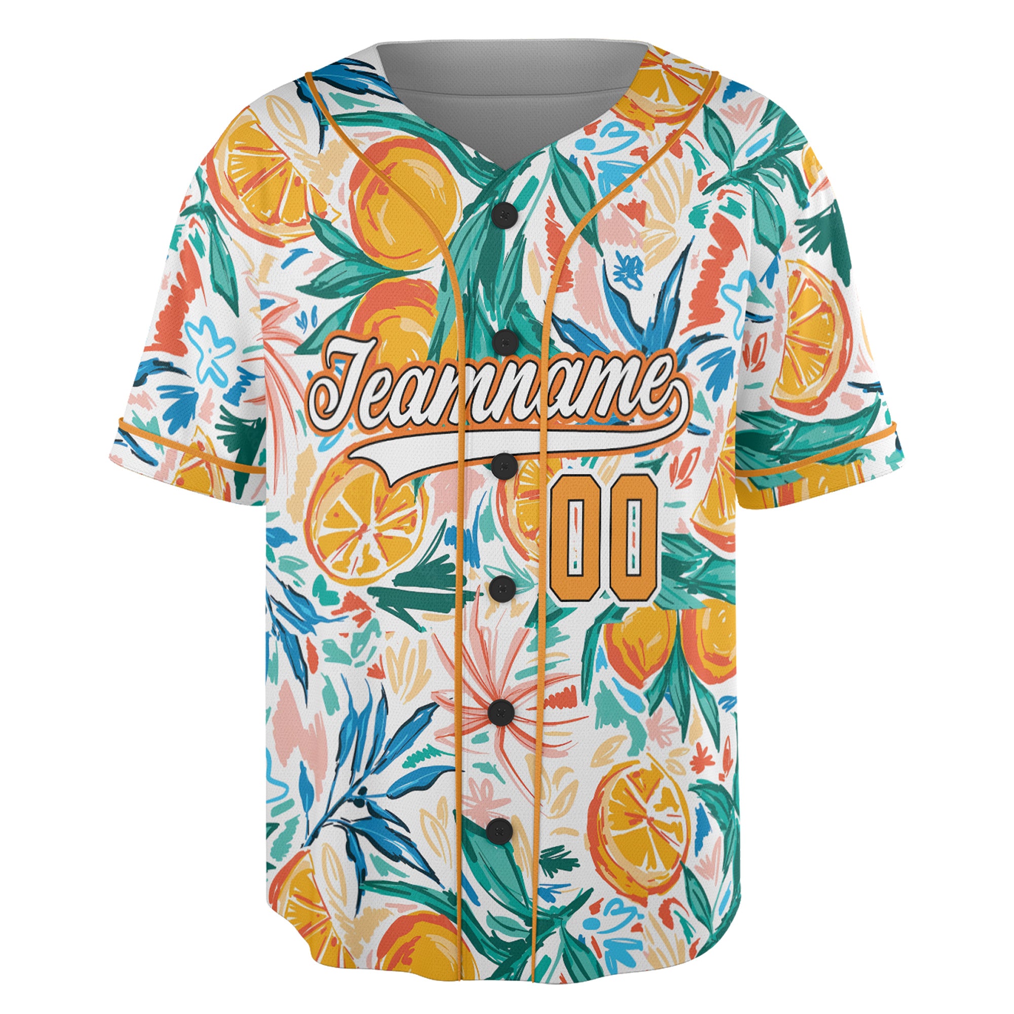 Citrus Burst Jersey – Orange Grove Custom Baseball Edition