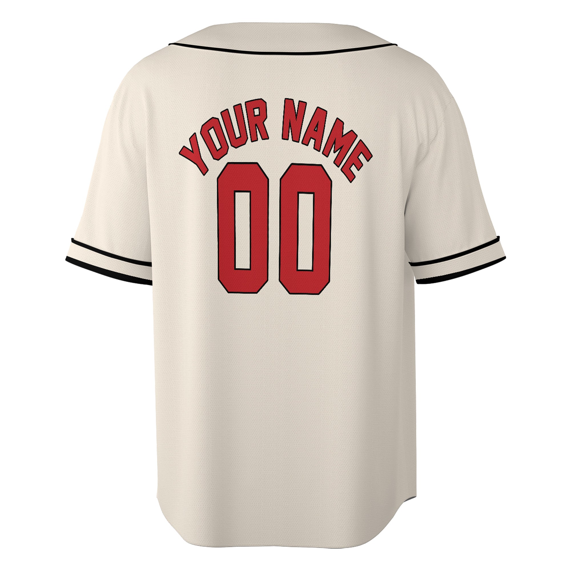 Retro Cream Hustle – Custom Name & Logo Baseball Jersey with Vintage Black Trim