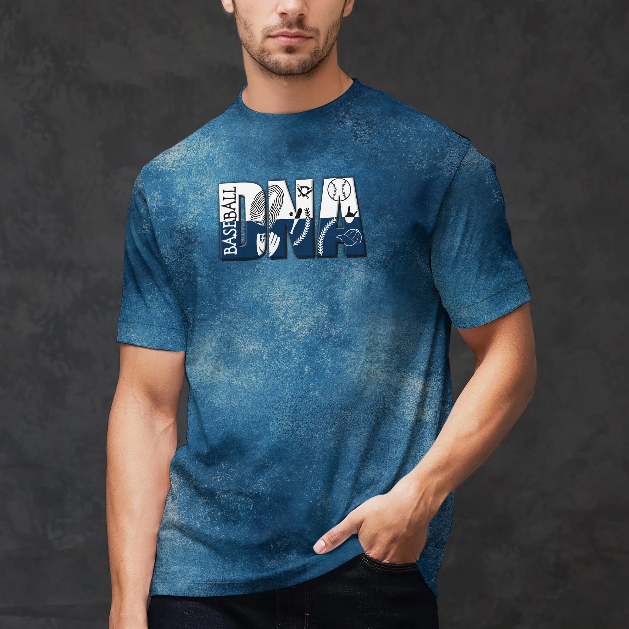 Baseball Is In My DNA All Over Print T-Shirt