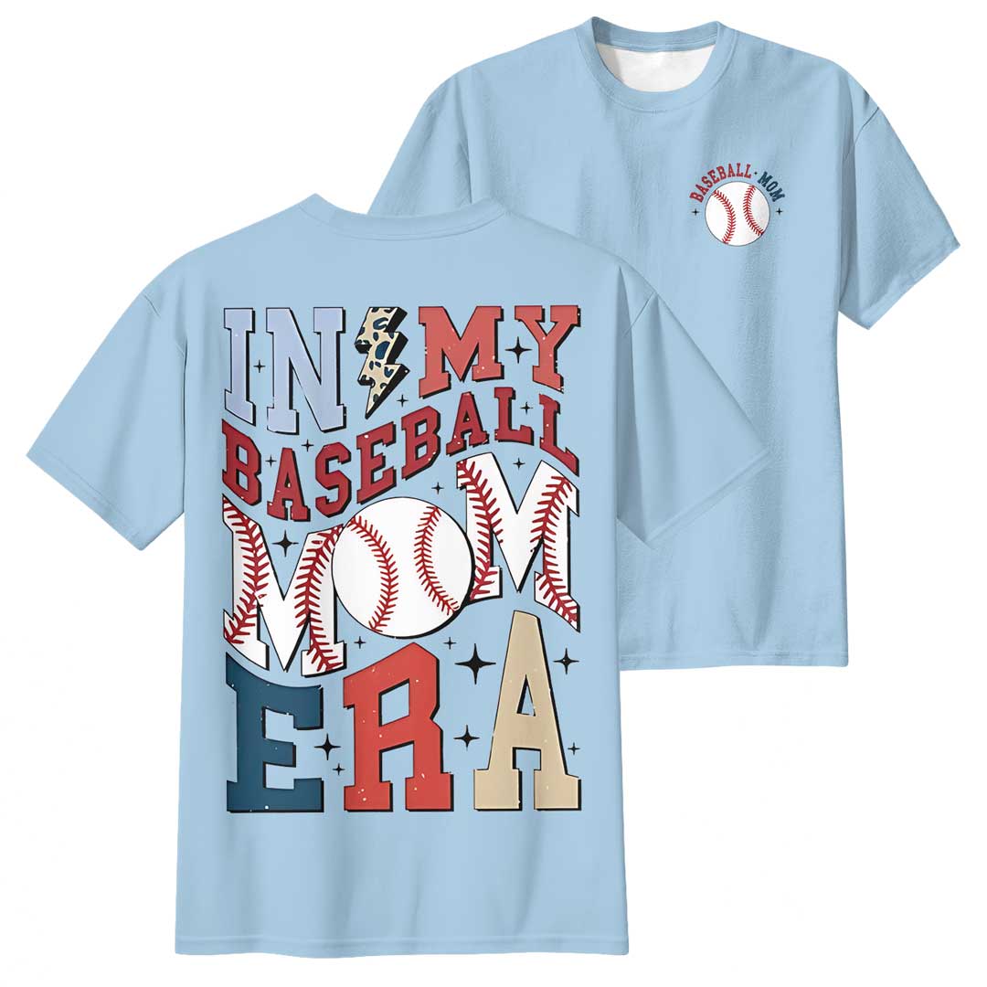 In My Baseball Mom Era - All Over Print Baseball Mom T-Shirt