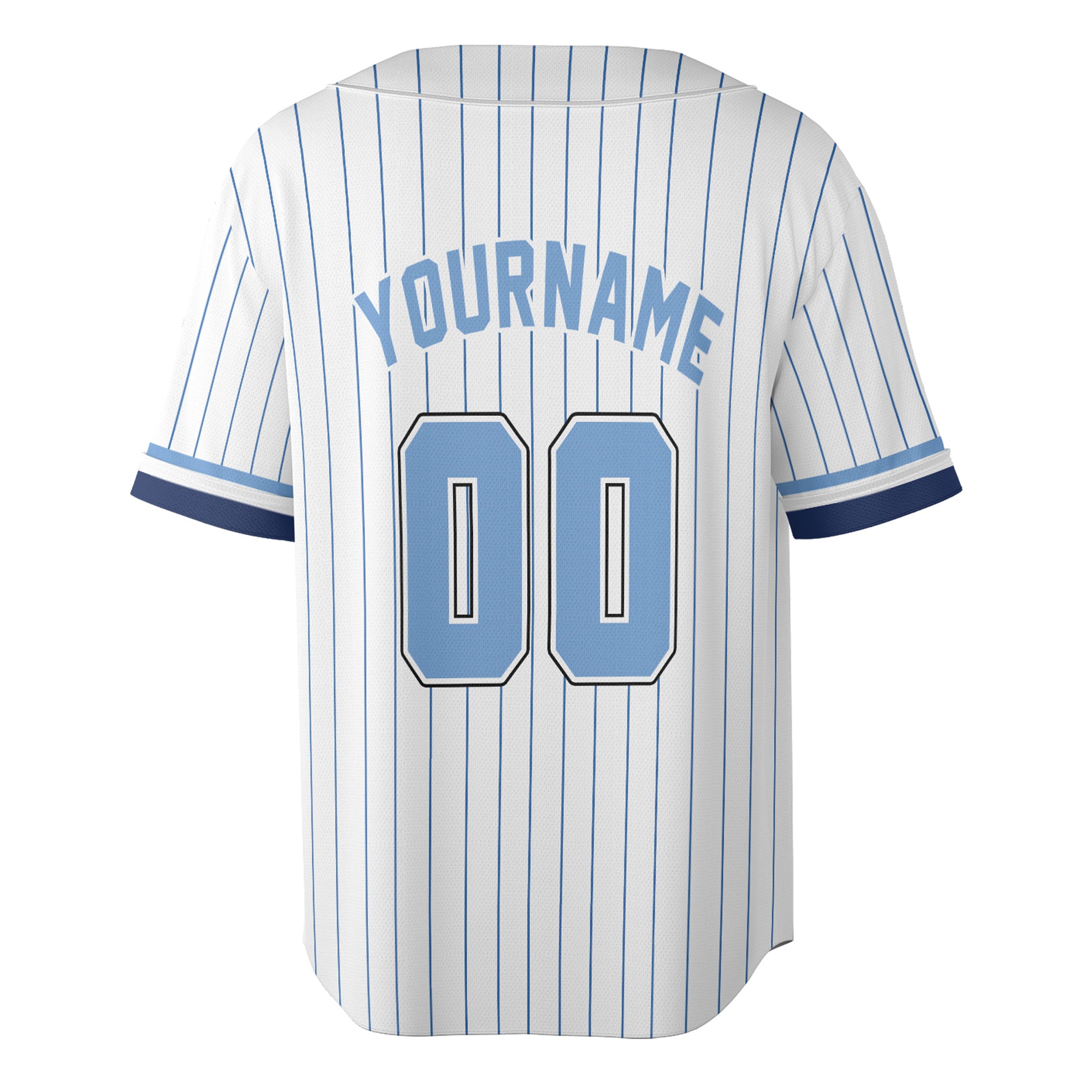Custom Classic Pinstripe Baseball Jersey – Blue Ice Edition