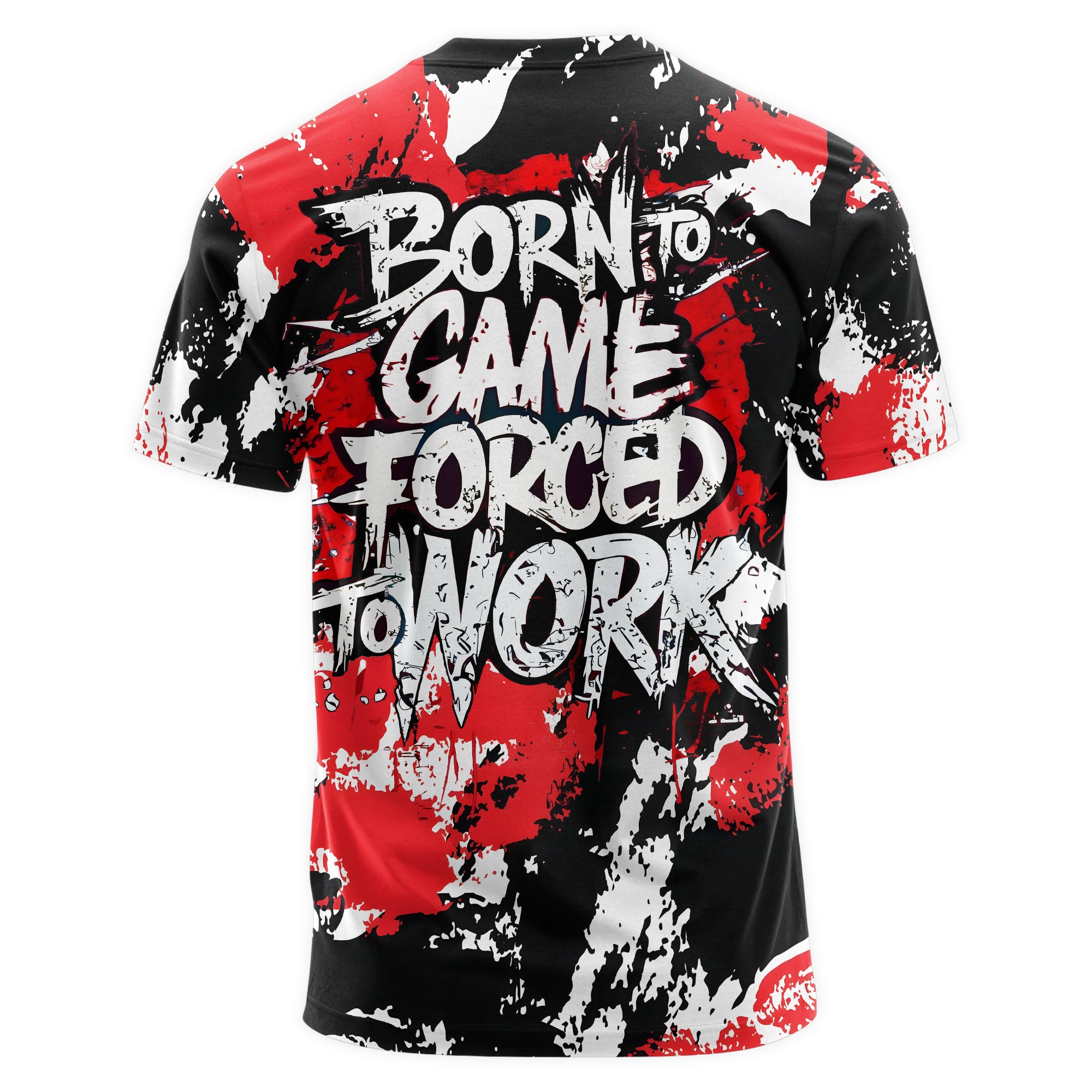 Born To Game Forced To Work Custom All Over Print Baseball T-Shirt