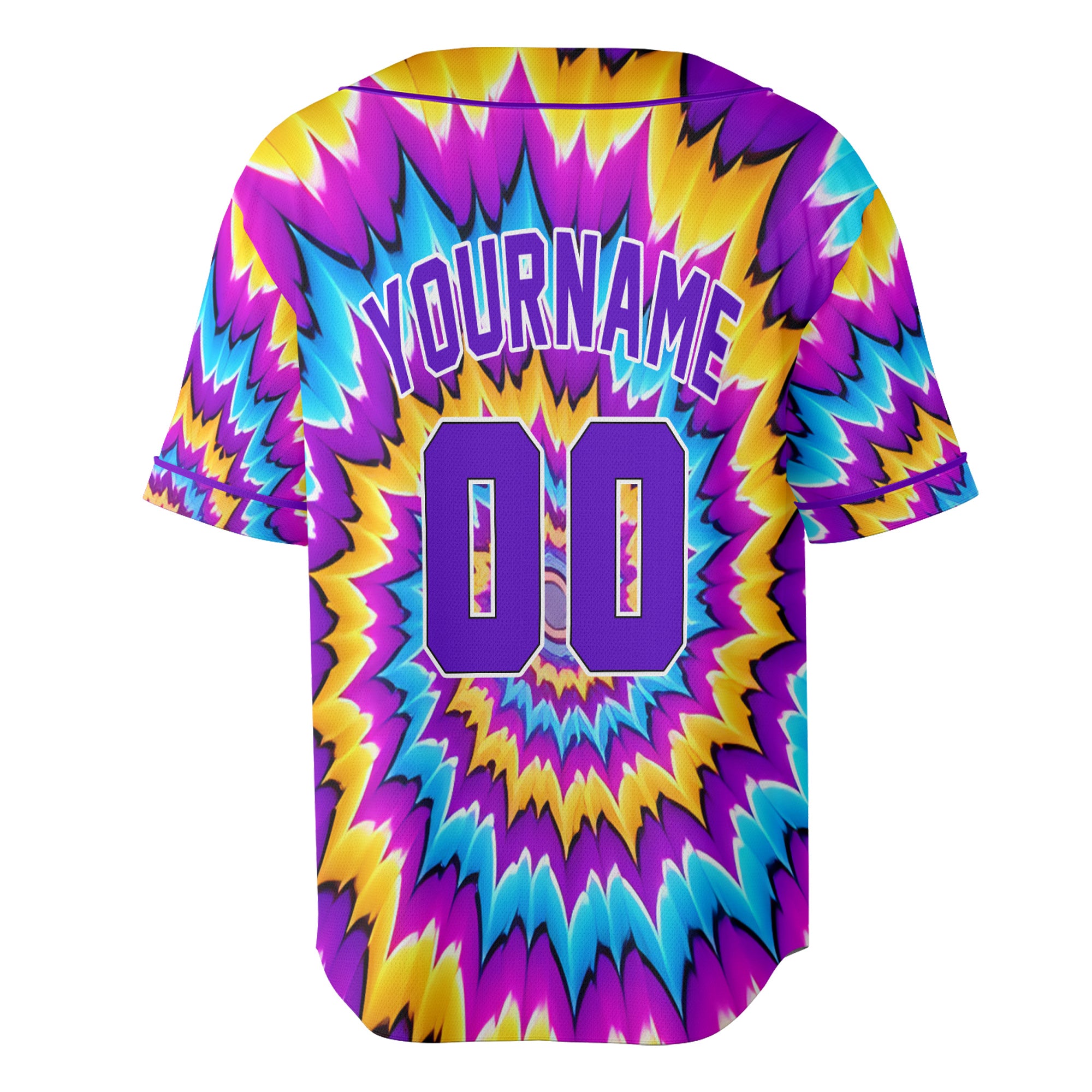 Custom Baseball Jersey – Hypnotic Spiral Background