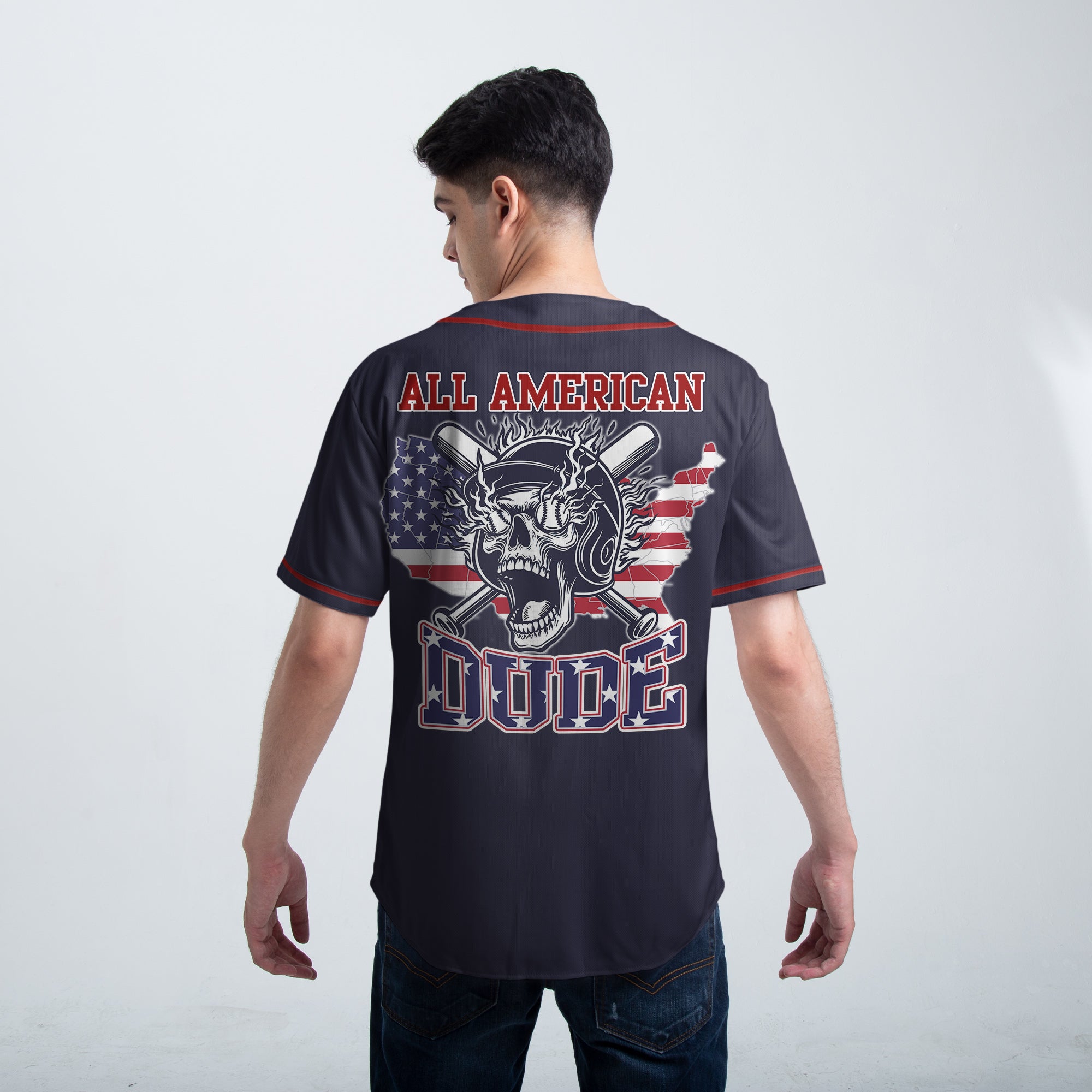 All American Dude - Custom Independence Day Baseball Jersey