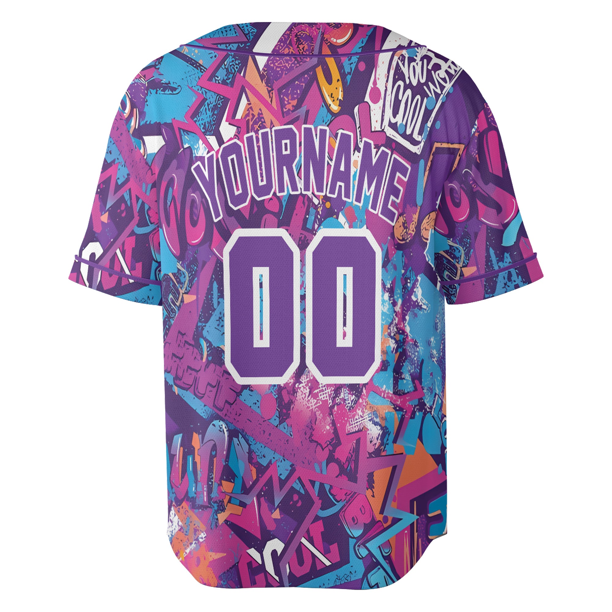 Custom Baseball Jersey - Graffiti Street Pop Art