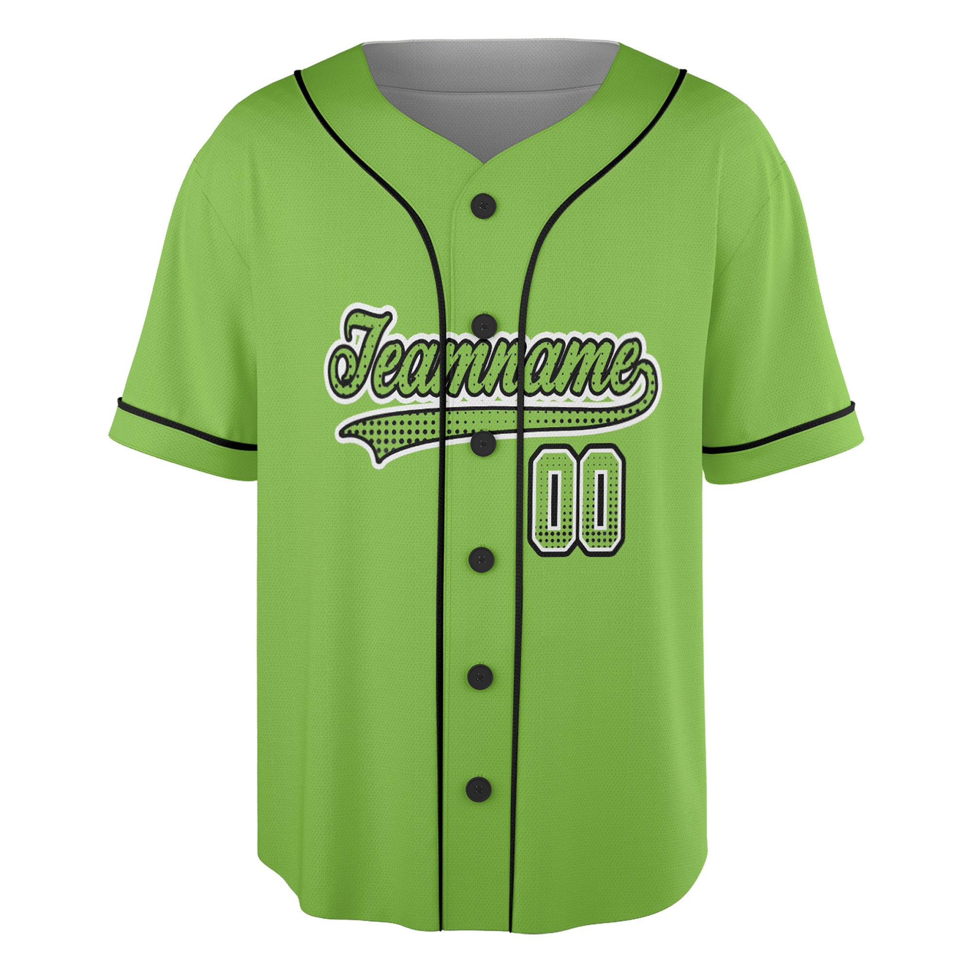 Custom Baseball Jersey – Neon Lime Pop Background
