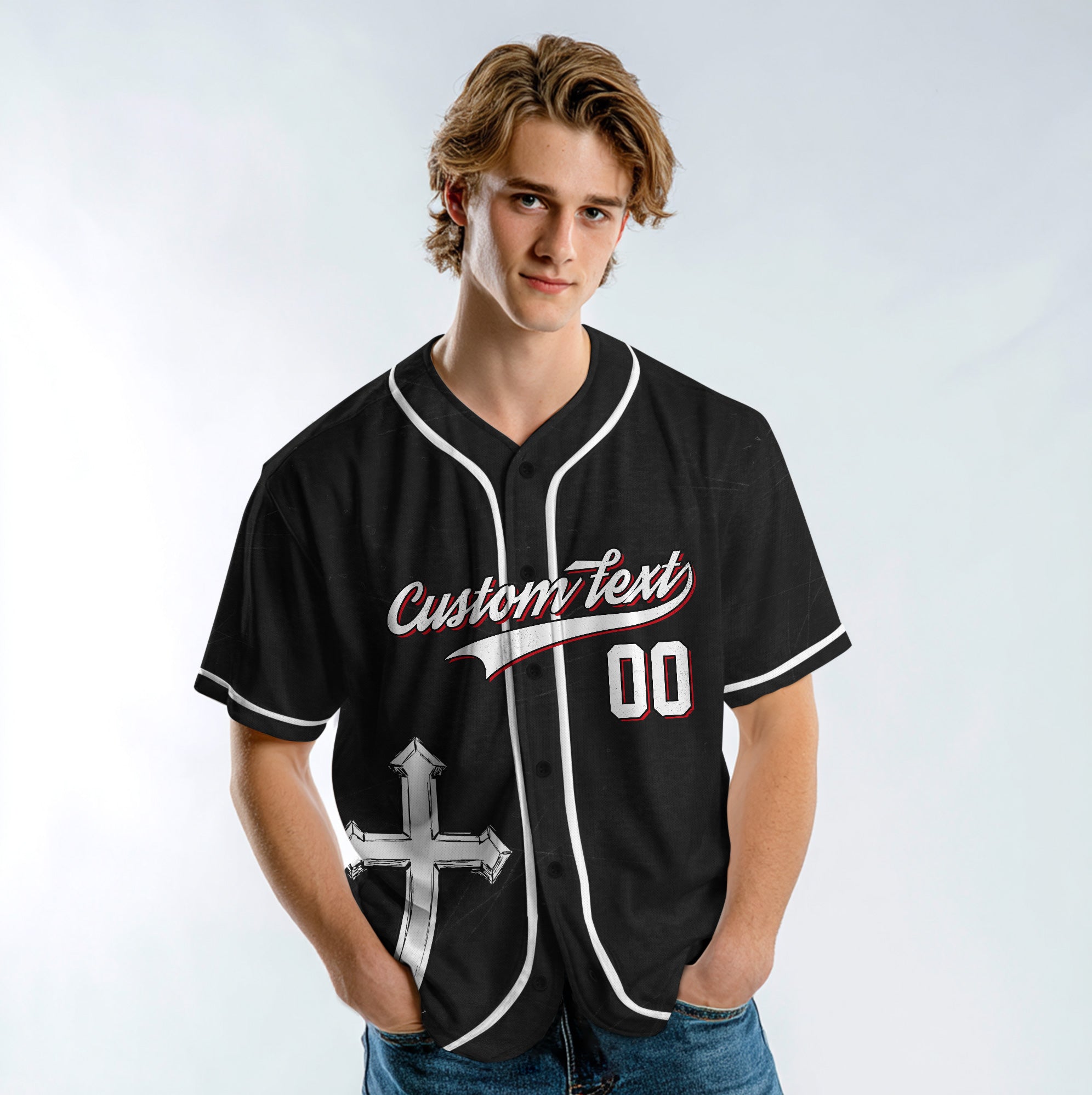 I Can Do All Things Through Christ - Custom Black Baseball Jersey