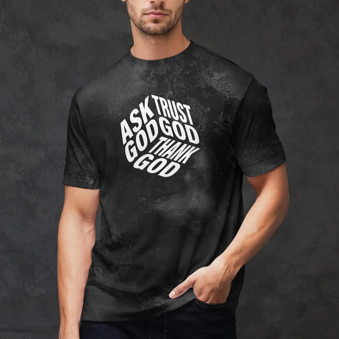 Trust God Thank God All Over Print T-Shirt