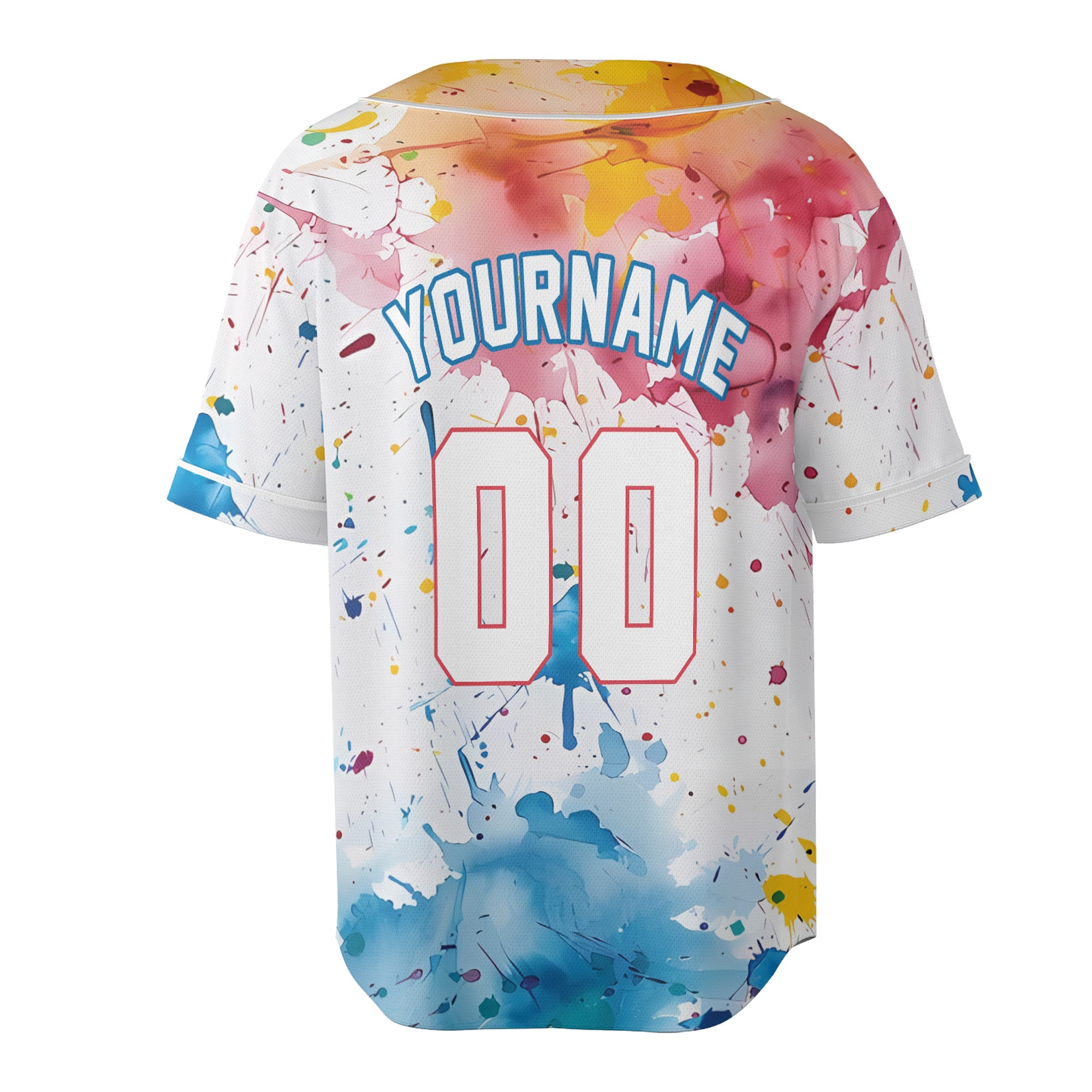 Custom Baseball Jersey - Splash Art Background