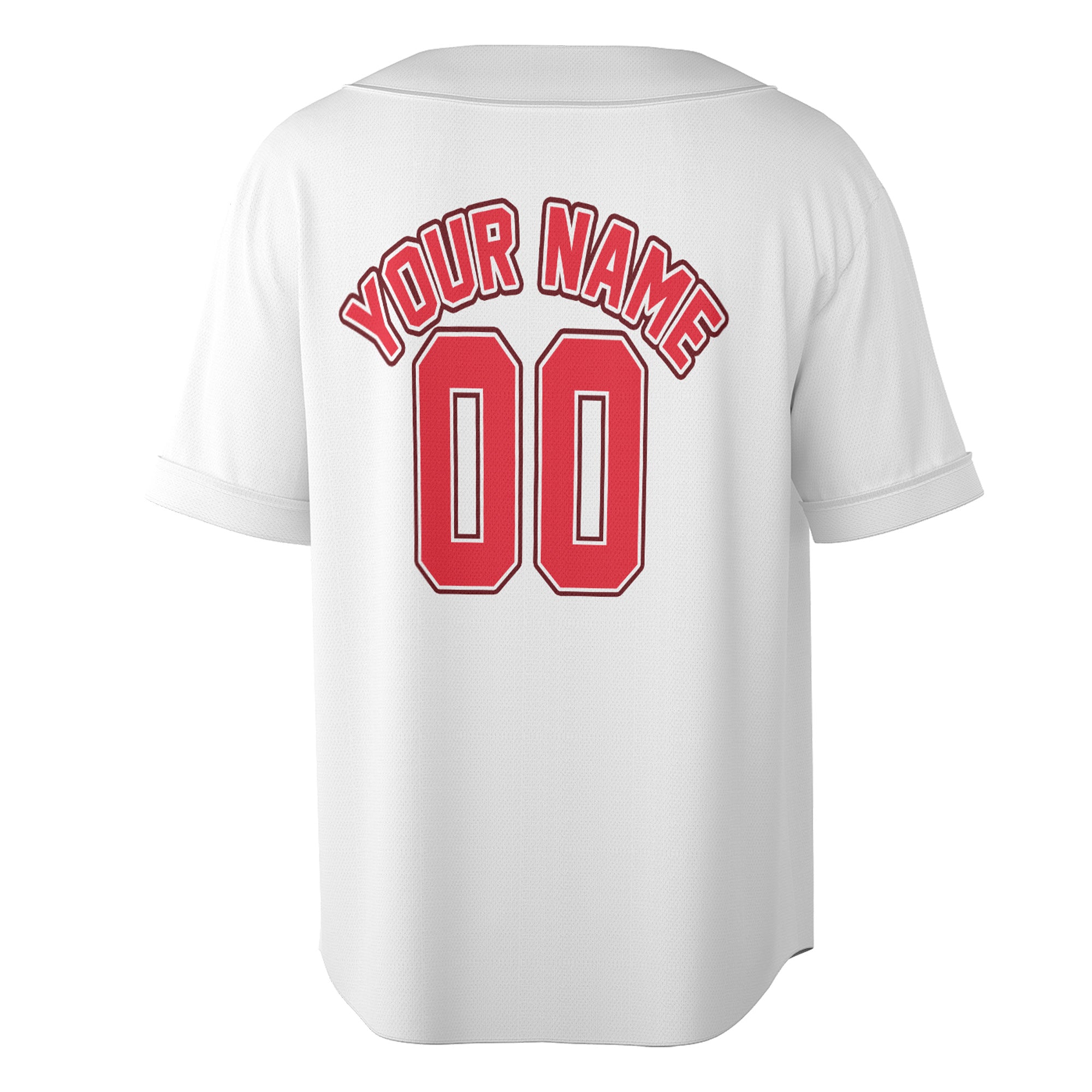 Whiteflare Crimson – Custom Name & Logo Baseball Jersey