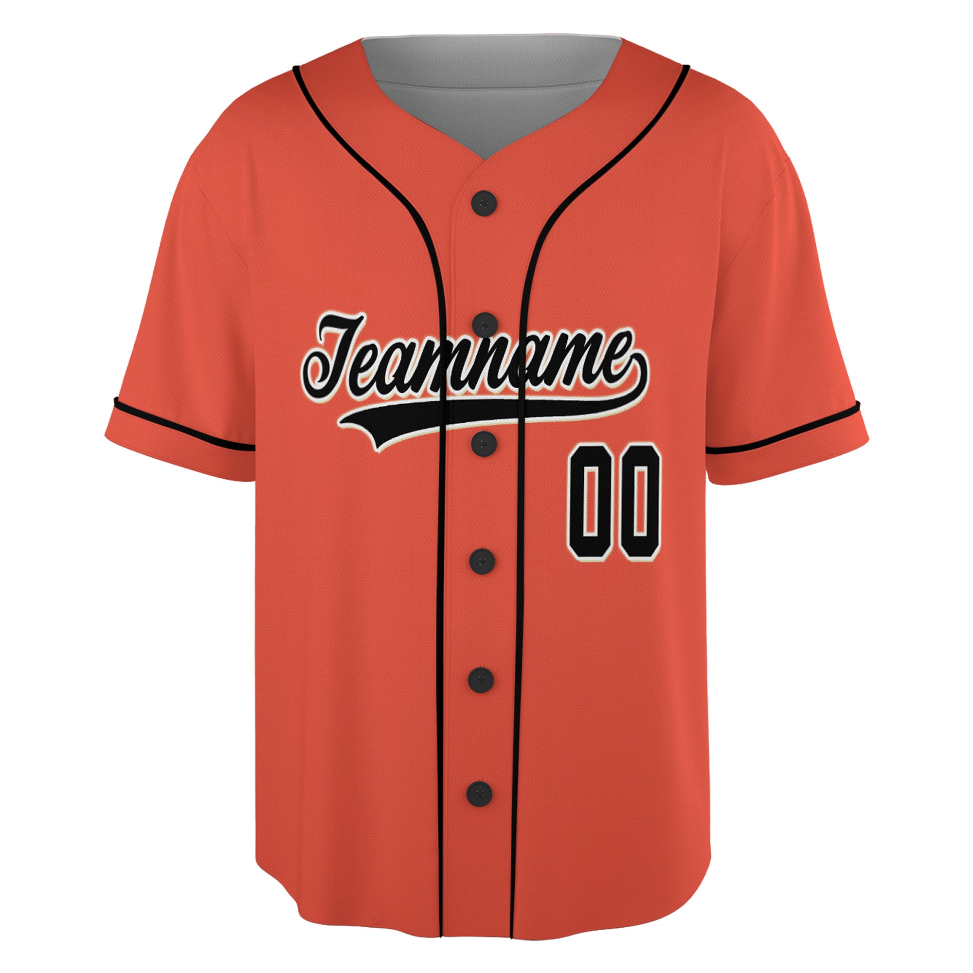 Inferno Black – Custom Name & Logo Baseball Jersey