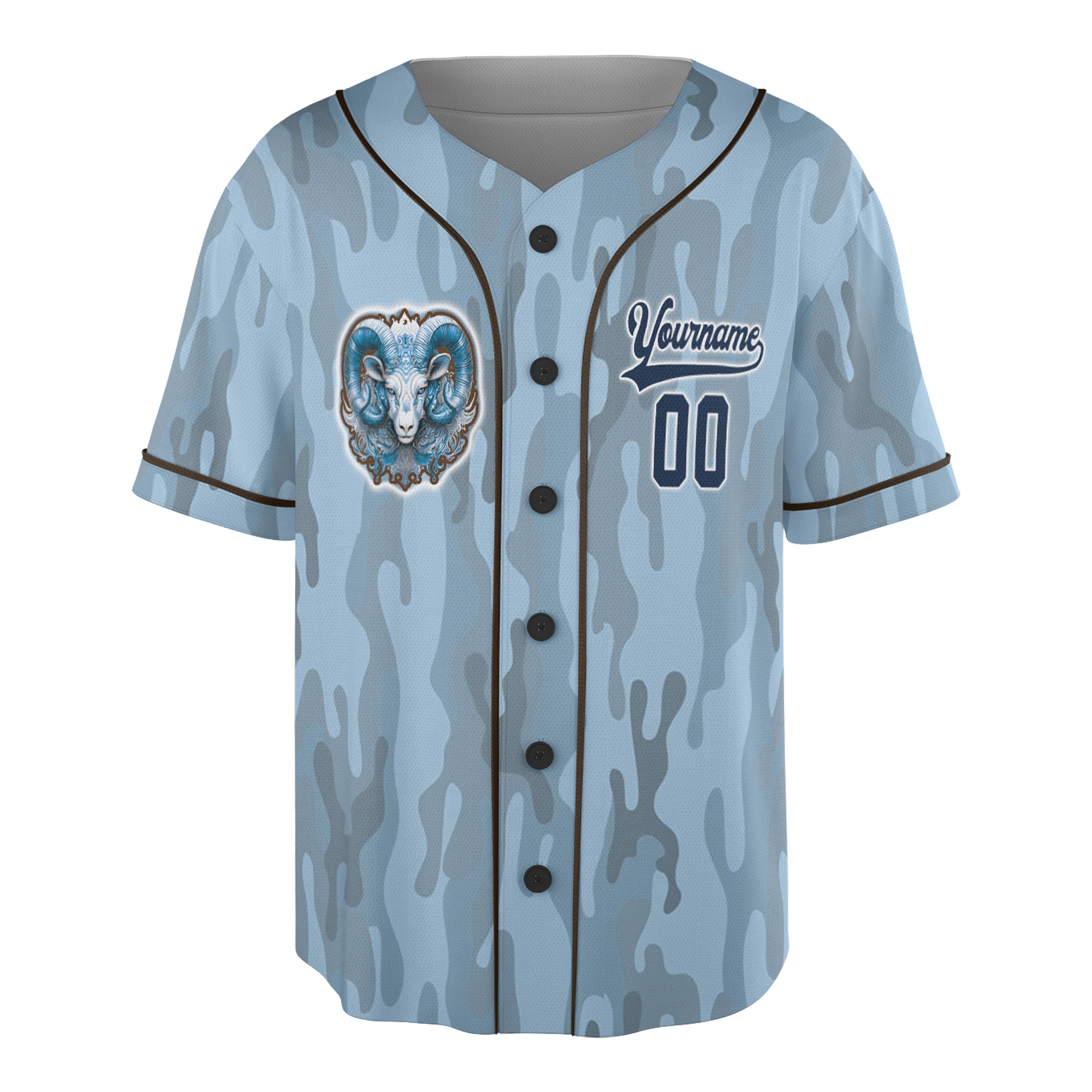 Aries Zodiac Baseball Jersey – Ice Camo Speedstrike Edition