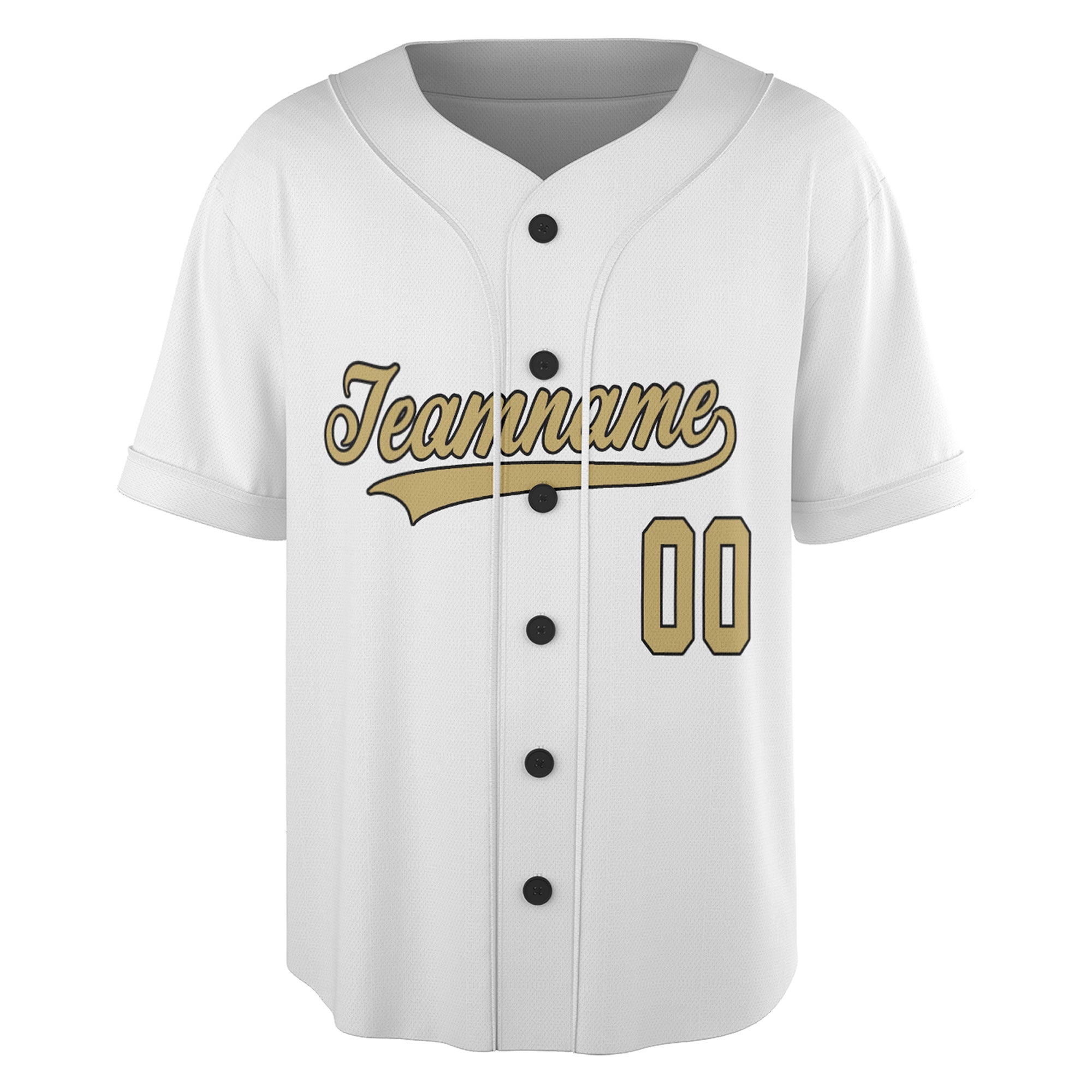 Gold Script Custom Jersey – Classic White with Personalized Name & Logo for Elite Team Identity