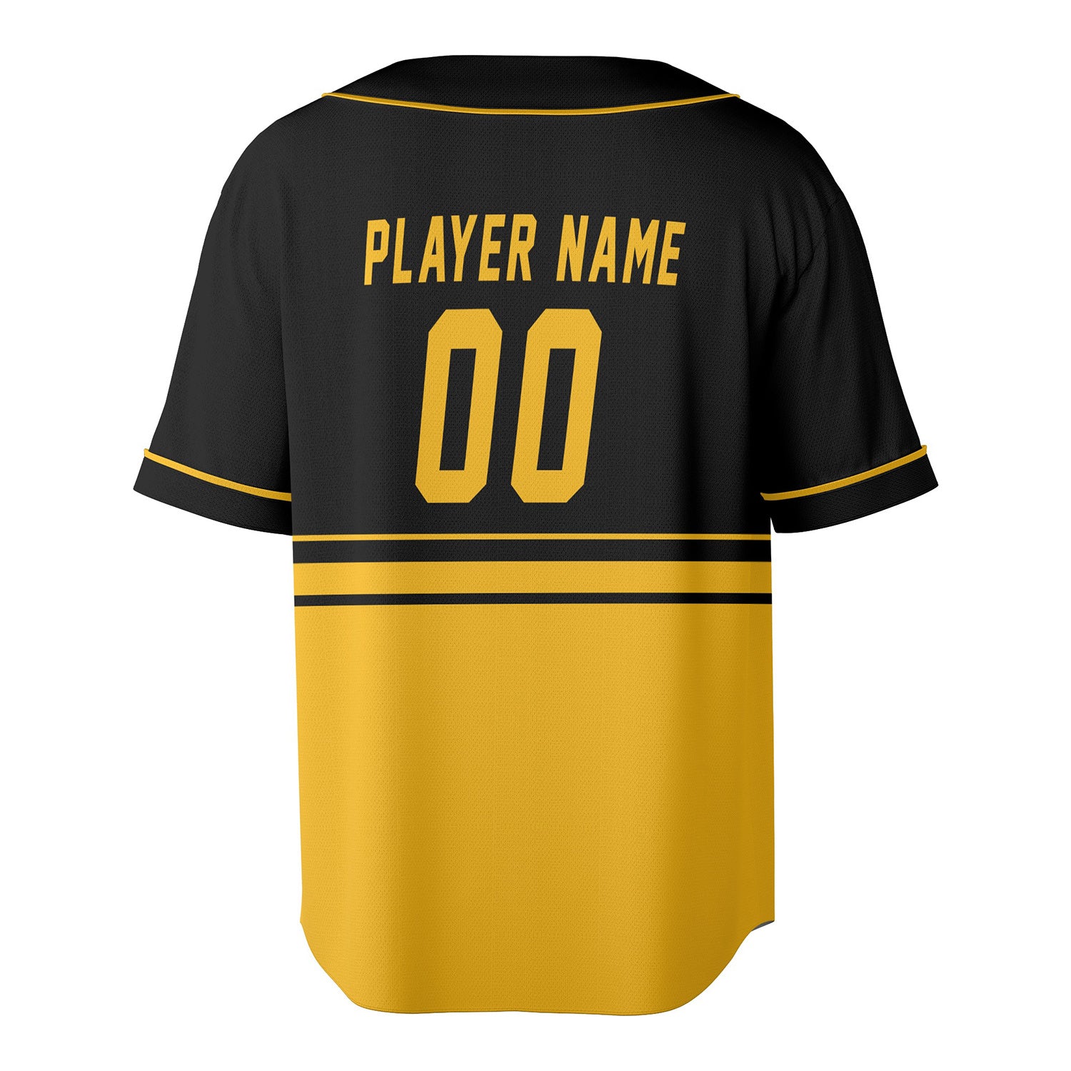 Custom Black-Gold Performance Baseball Jersey