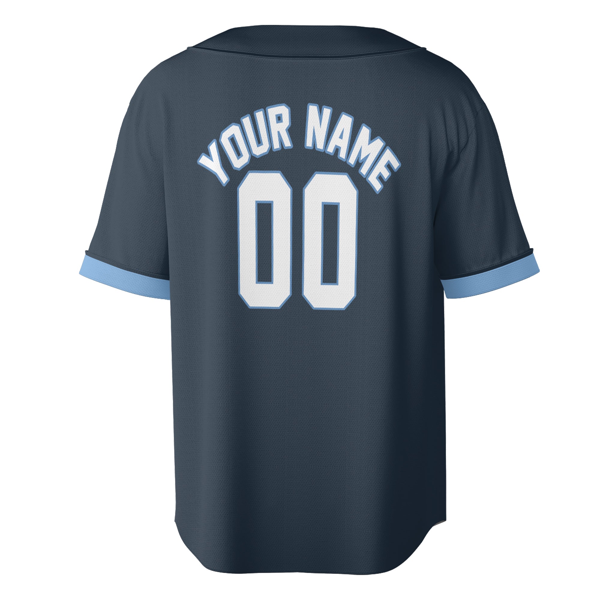 Midnight Blue Custom Jersey – Personalized Name & Logo in Cool Ice Trim