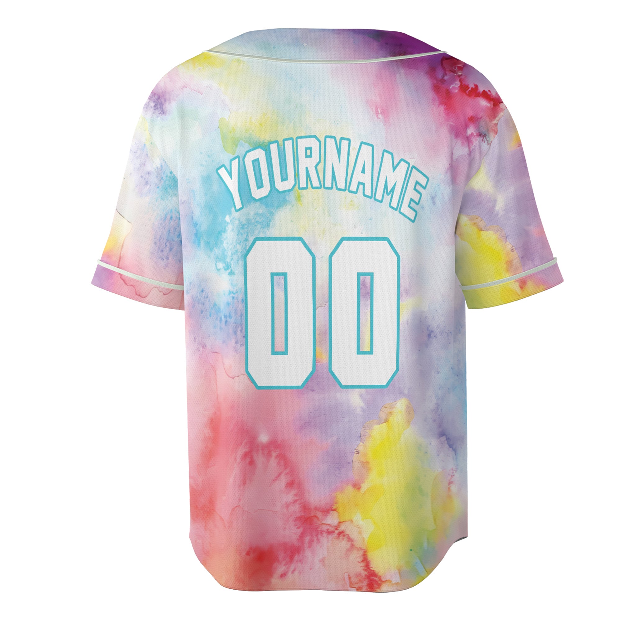 Custom Pastel Splash Baseball Jersey – Watercolor Vibe Drop