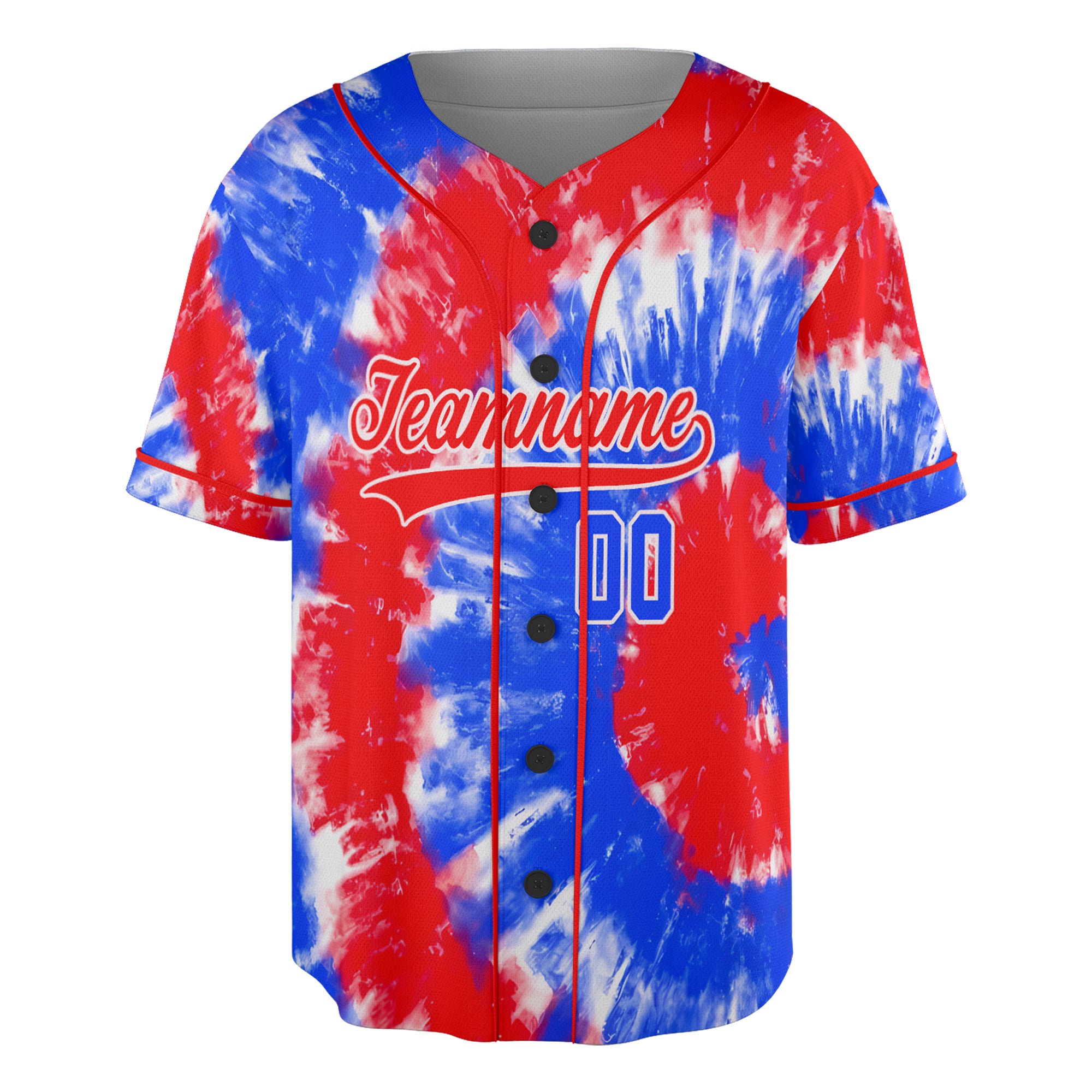 Custom Baseball Jersey – Pink-Blue Retro Split