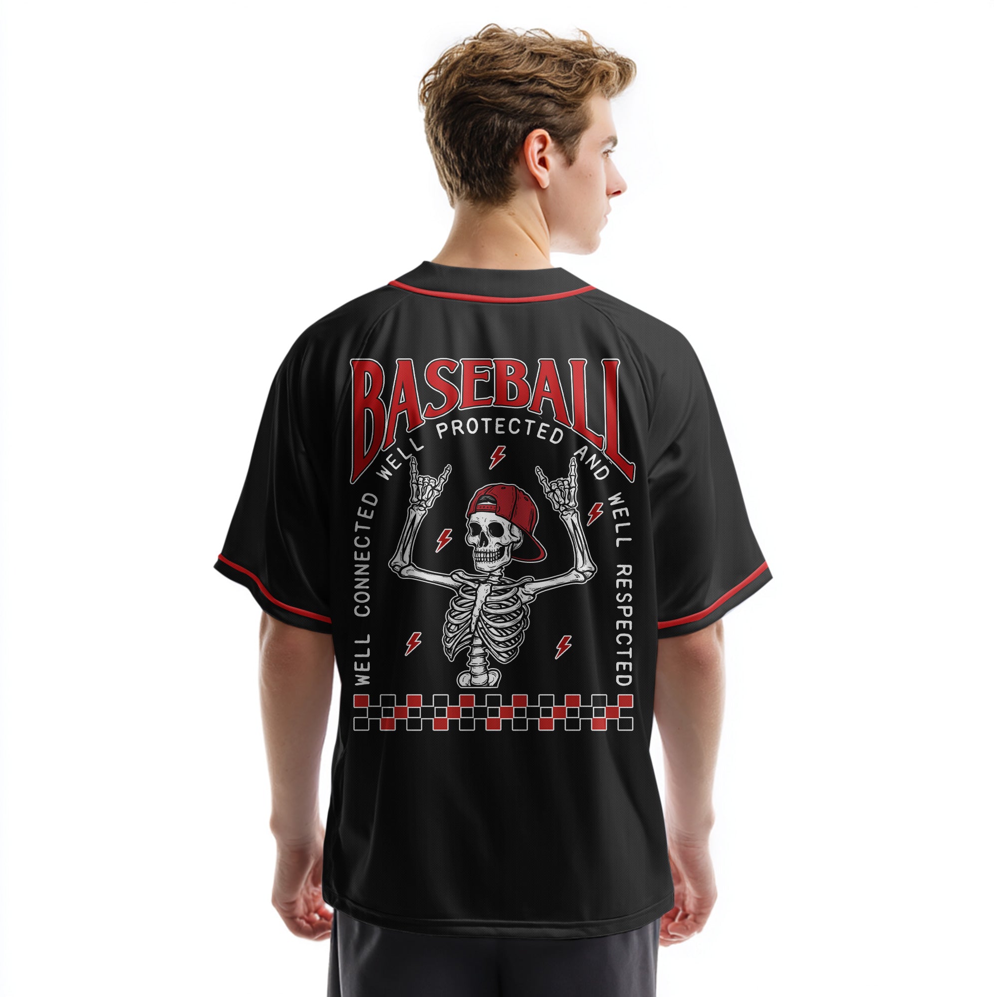 WELL RESPECTED - Custom Black White Cream Baseball Jersey