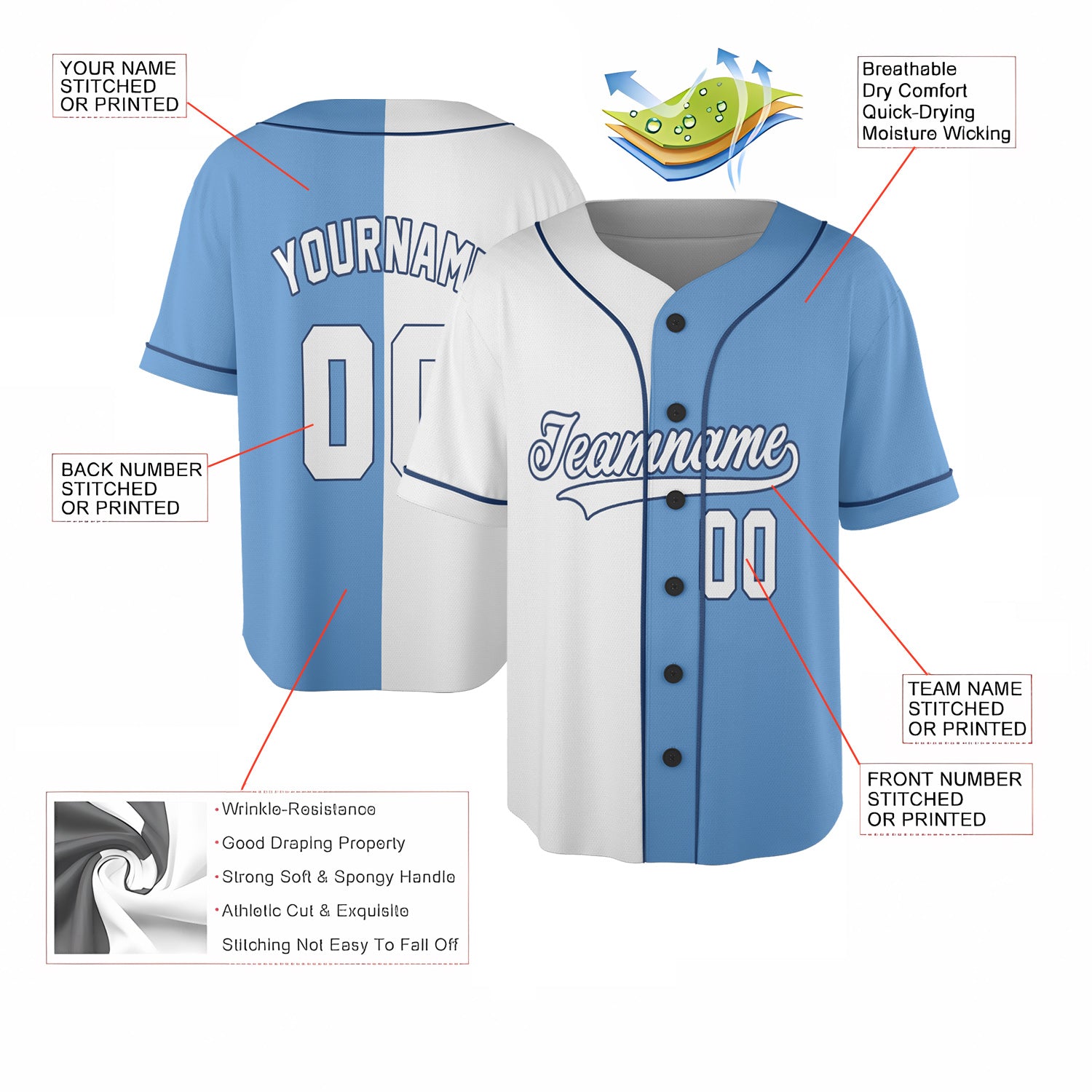 Custom Baseball Jersey – Green Camo Leo