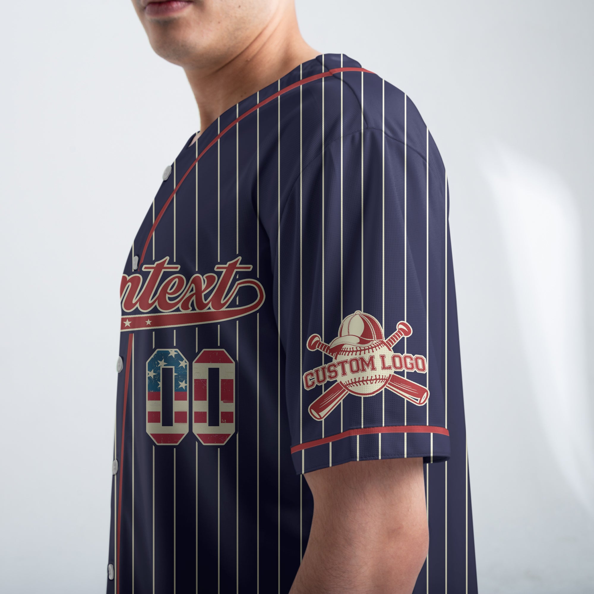 Custom 4th of July Baseball Jersey - Swing For The Fenced And Freedom