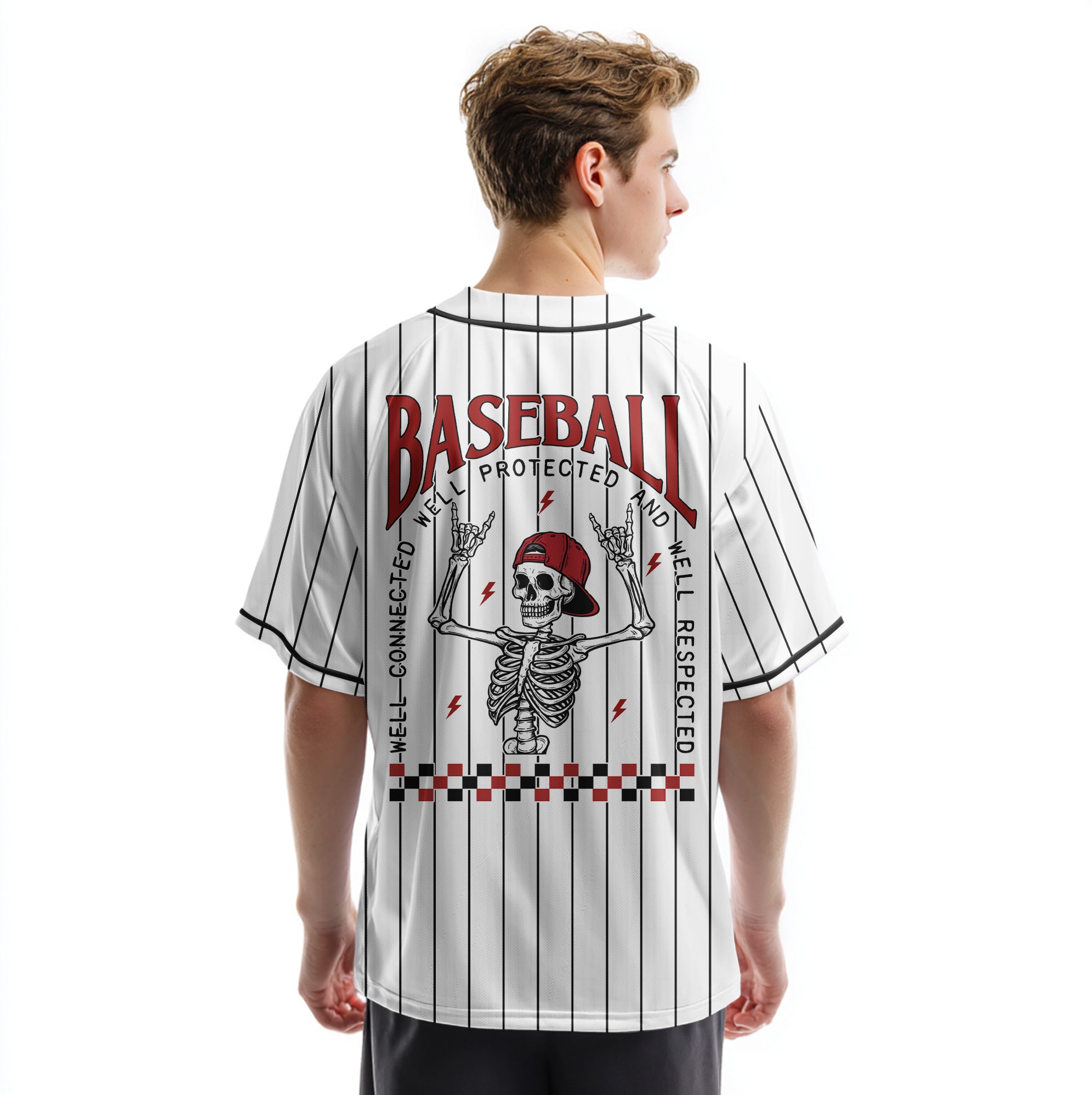 WELL RESPECTED - Custom Black White Cream Baseball Jersey