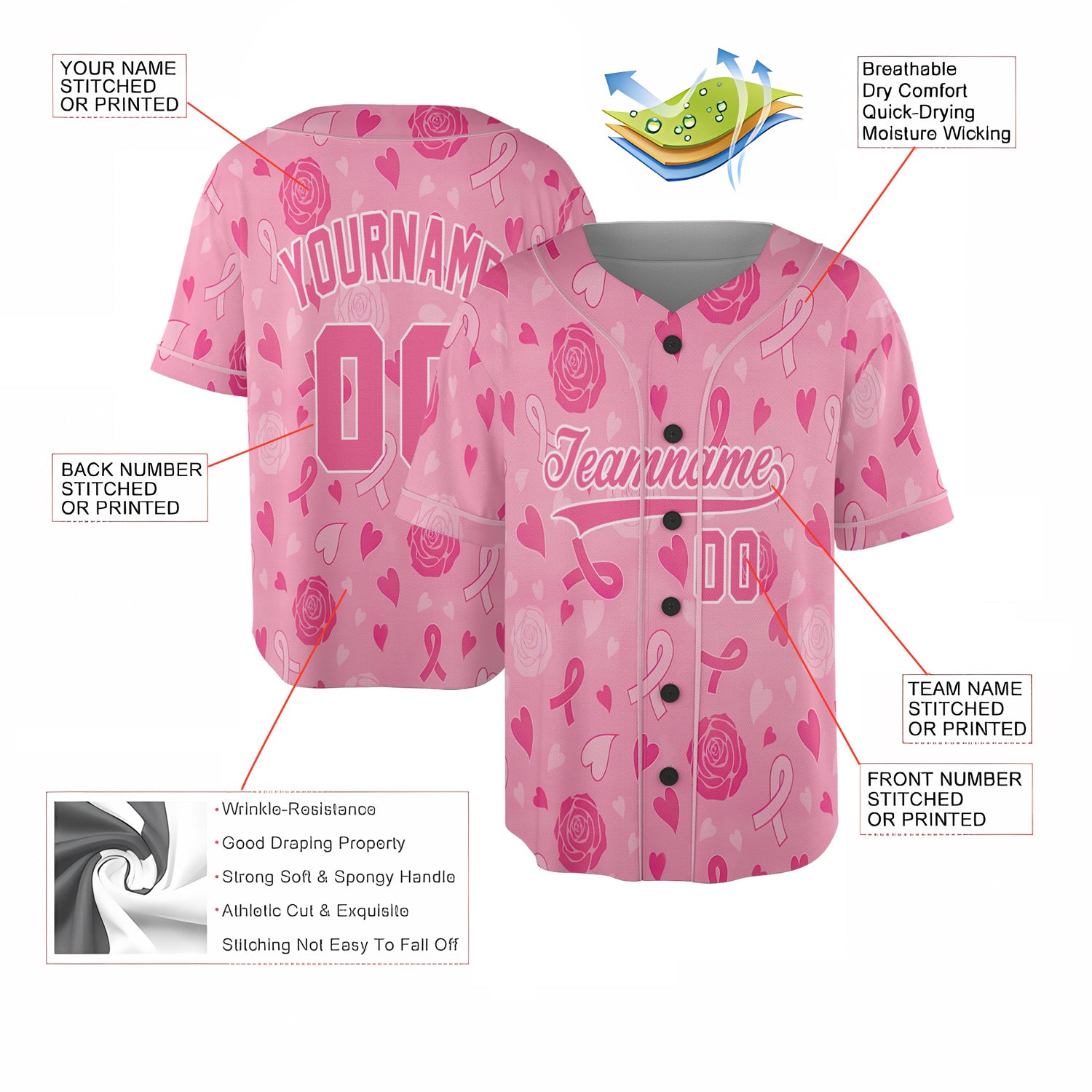 Custom Jersey Baseball – Psychedelic Mandala Purple