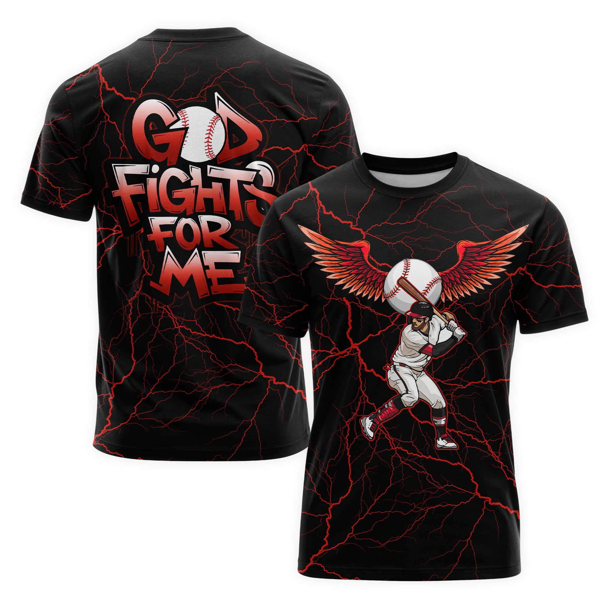 God Fights For Me All Over Print T-Shirt