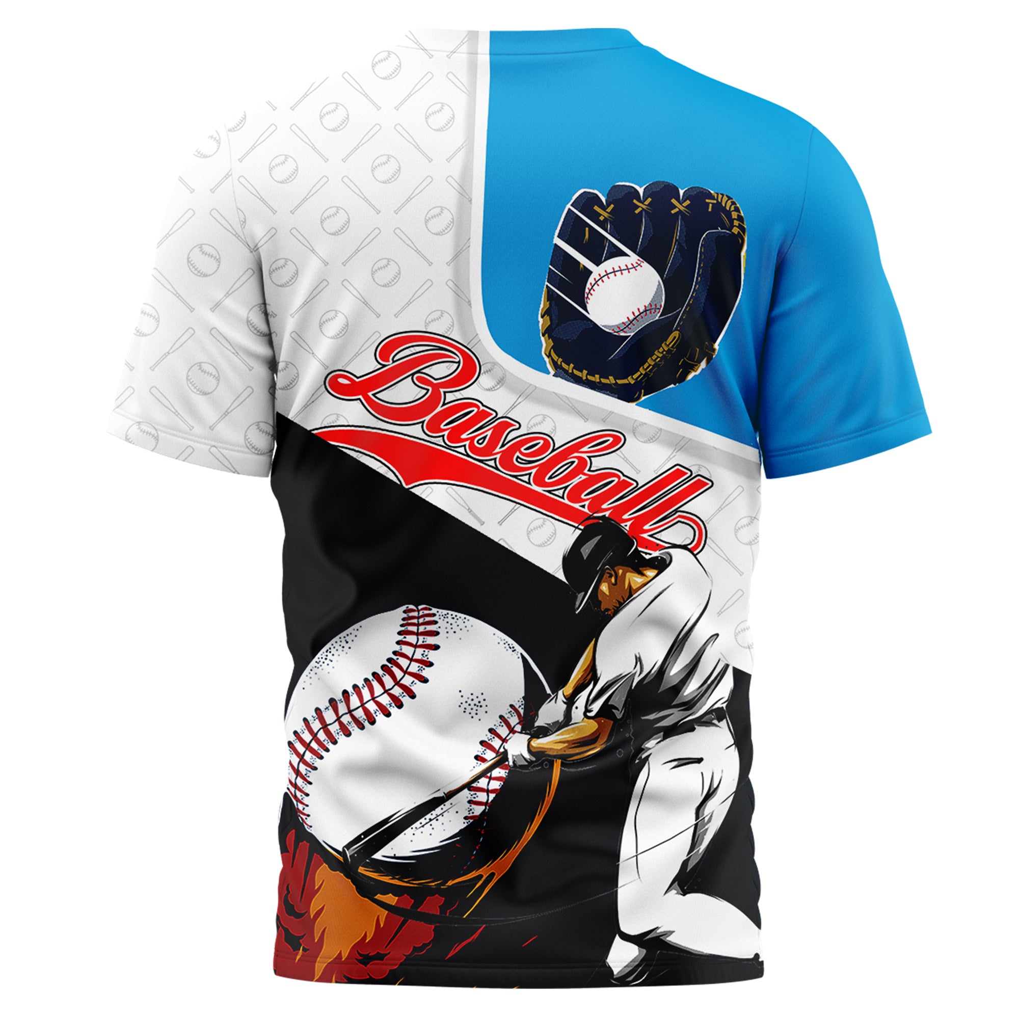 Custom All Over Print Baseball T-Shirt - Hit A Home Run
