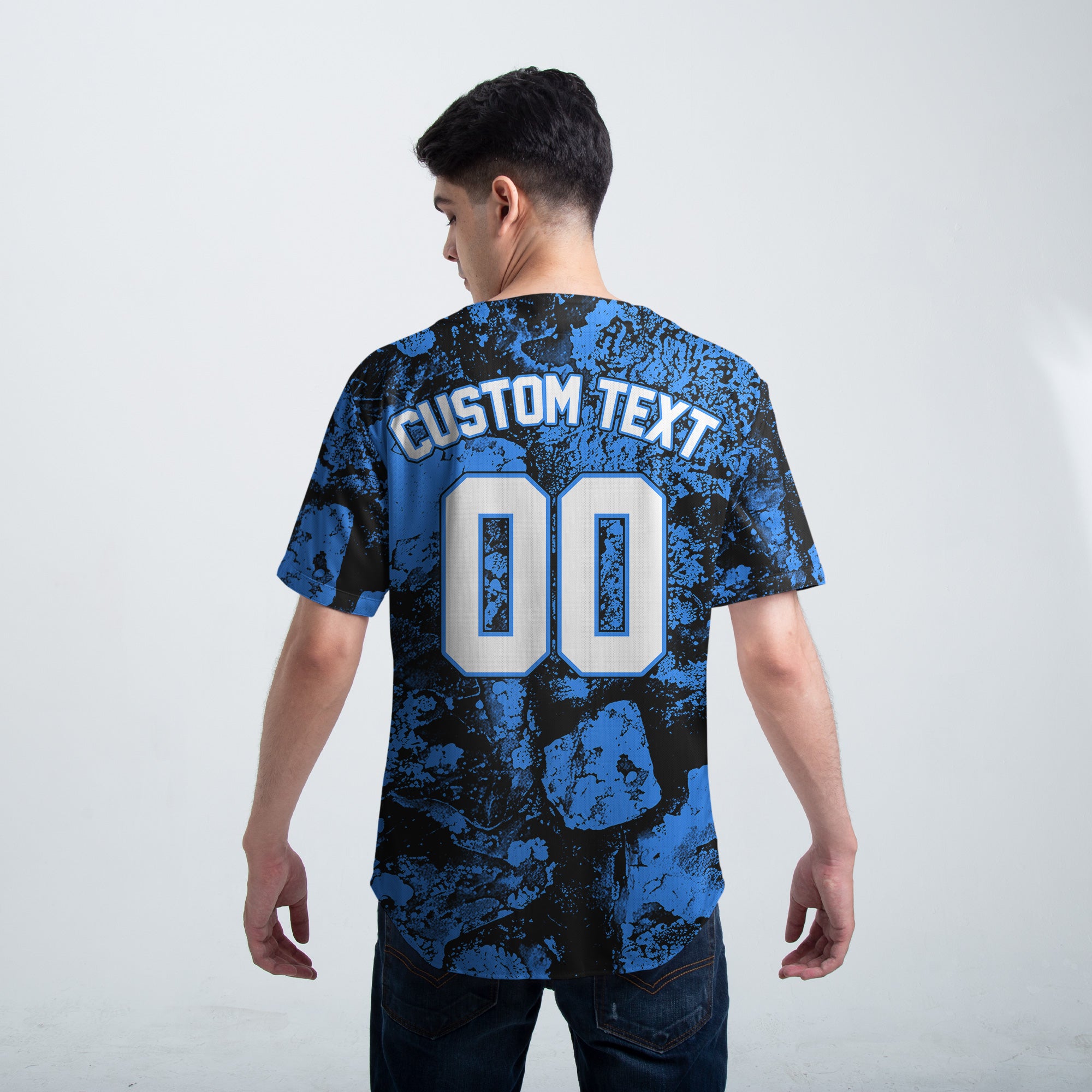 Custom Moss Rock Growth 3D Pattern Baseball Jersey