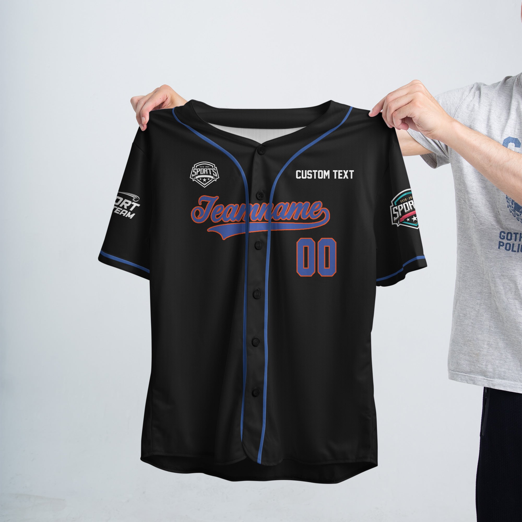 Midnight Power Custom Baseball Jersey