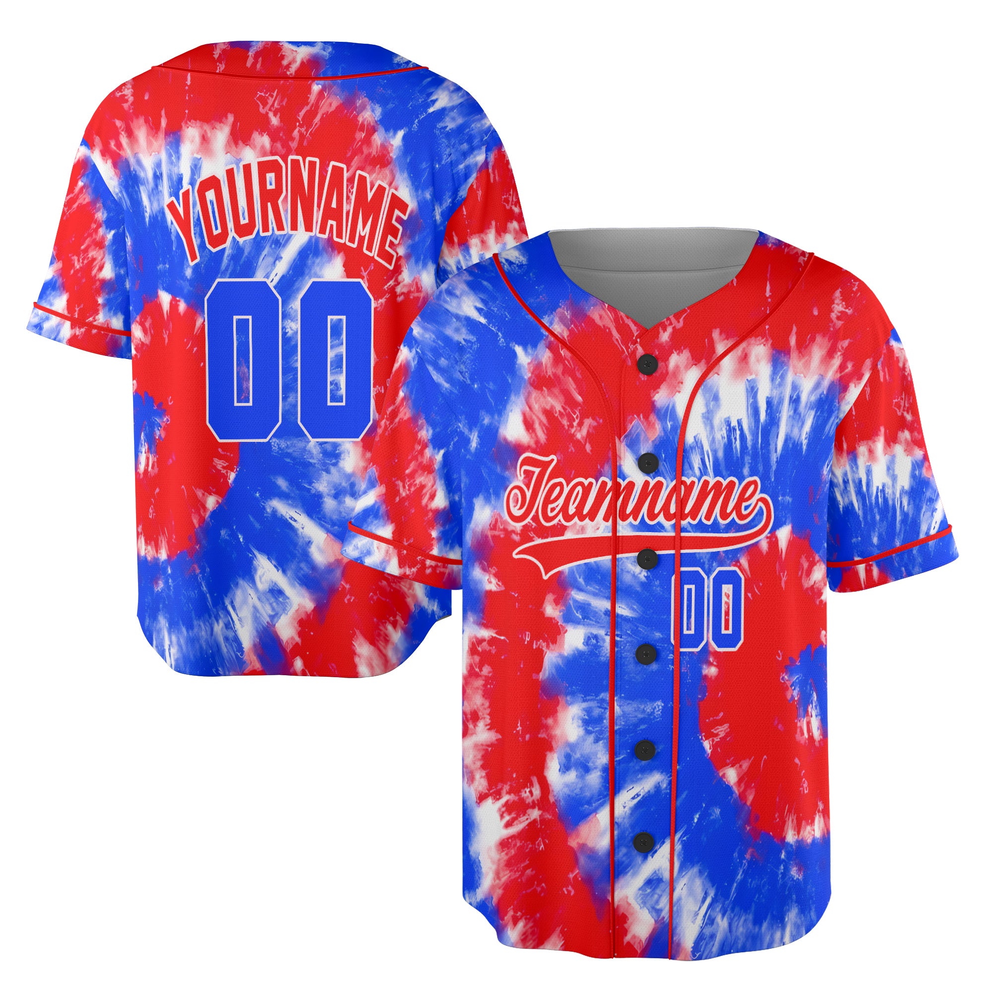 Custom Baseball Jersey – Pink-Blue Retro Split