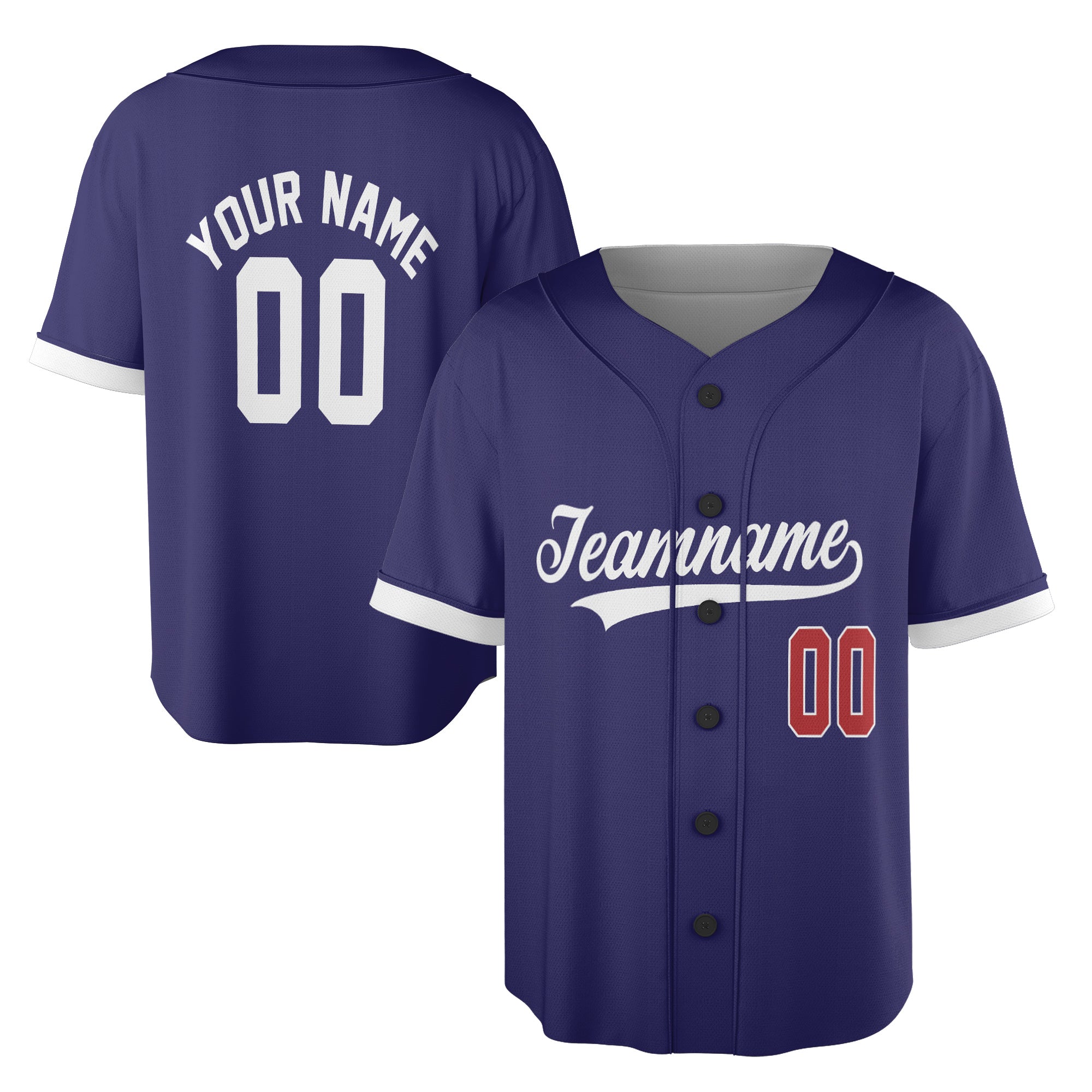 Navy Bold Custom Jersey – Personalized Name & Logo on Classic Blue Baseball Style