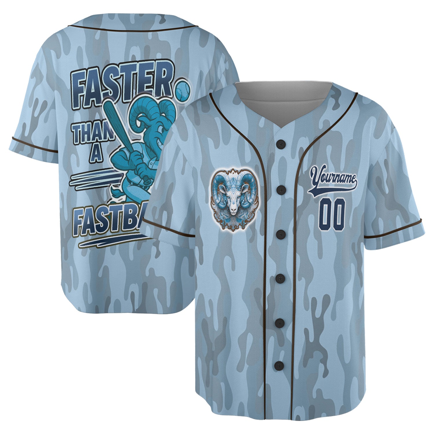 Aries Zodiac Baseball Jersey – Ice Camo Speedstrike Edition