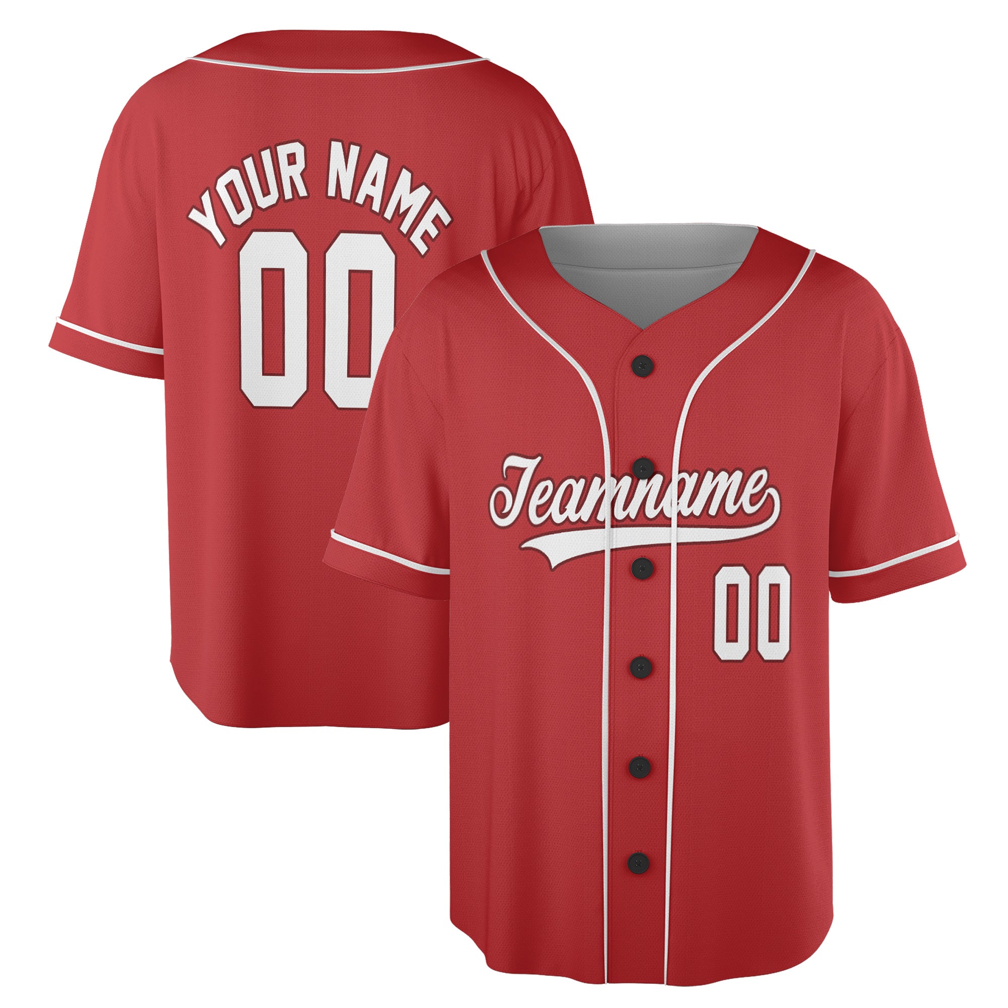 Crimson Legacy – Custom Name & Logo Baseball Jersey