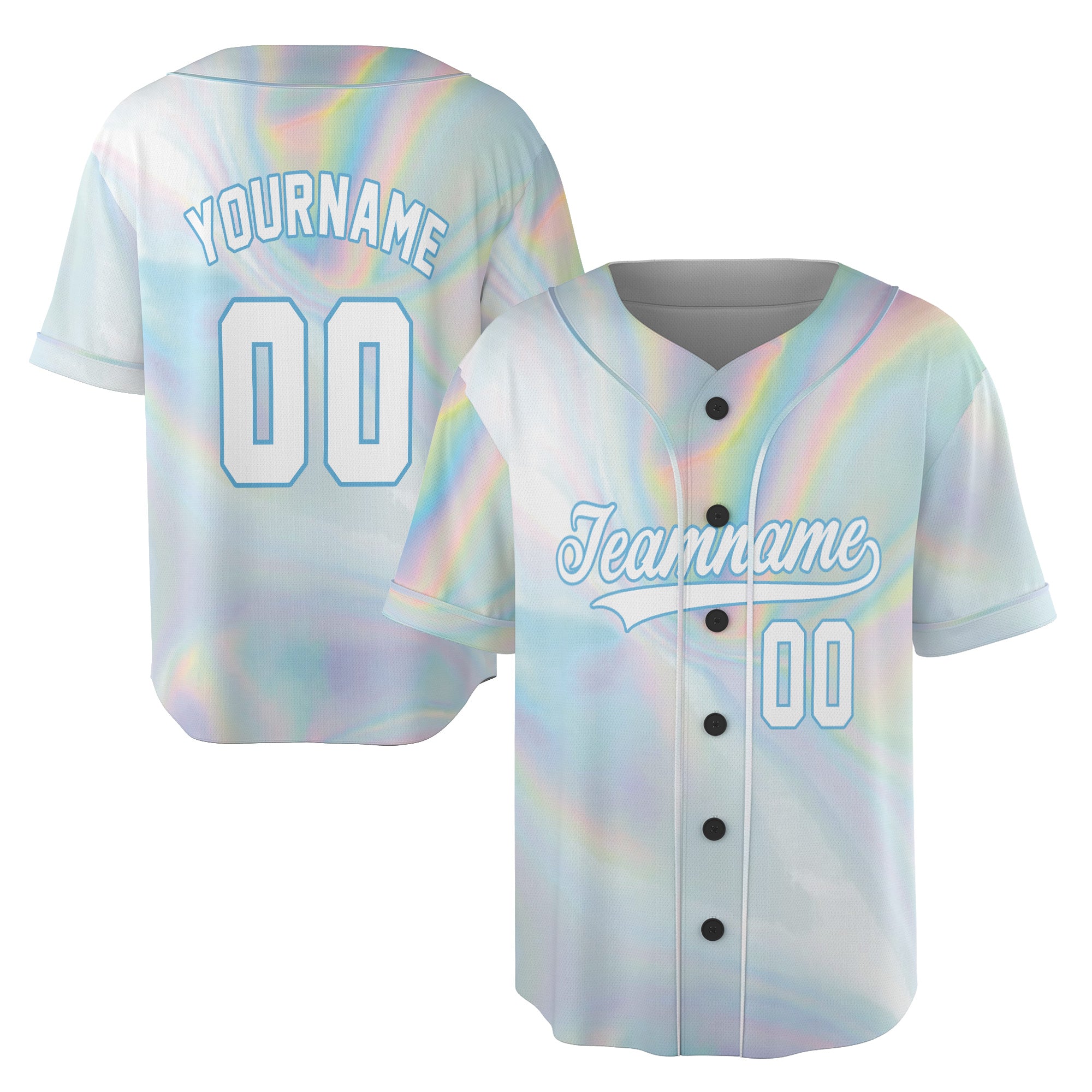 Iridescent Fade Baseball Jersey – Custom Prism Vibe