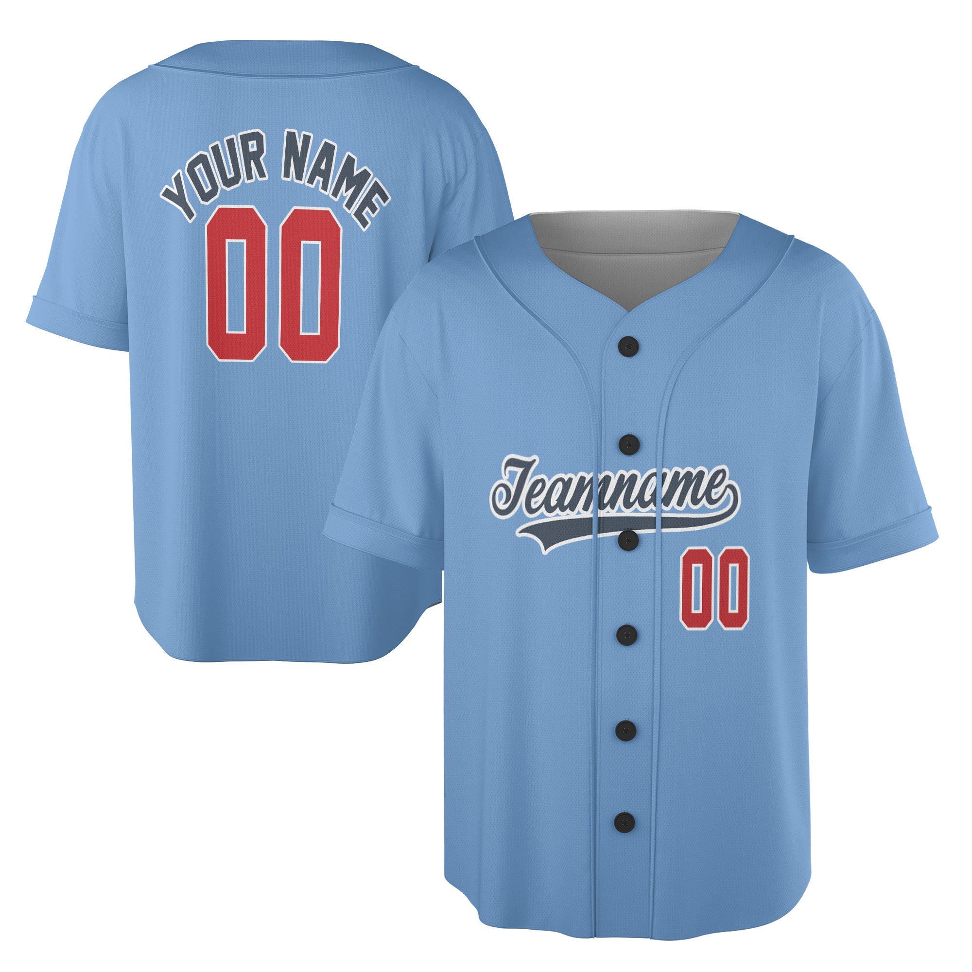 Sky Blue Custom Jersey – Personalized Name & Logo on Vintage Powder Blue Style