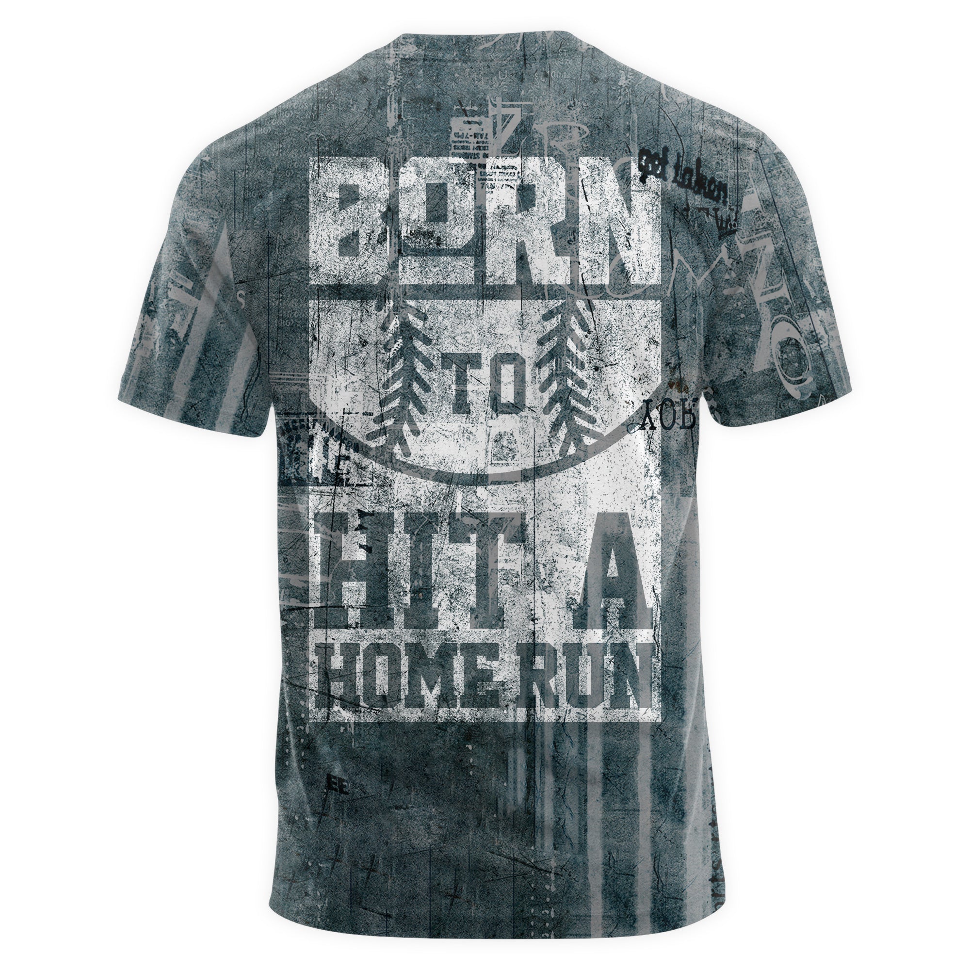 Born To Hit A Home Run All Over Print T-Shirt