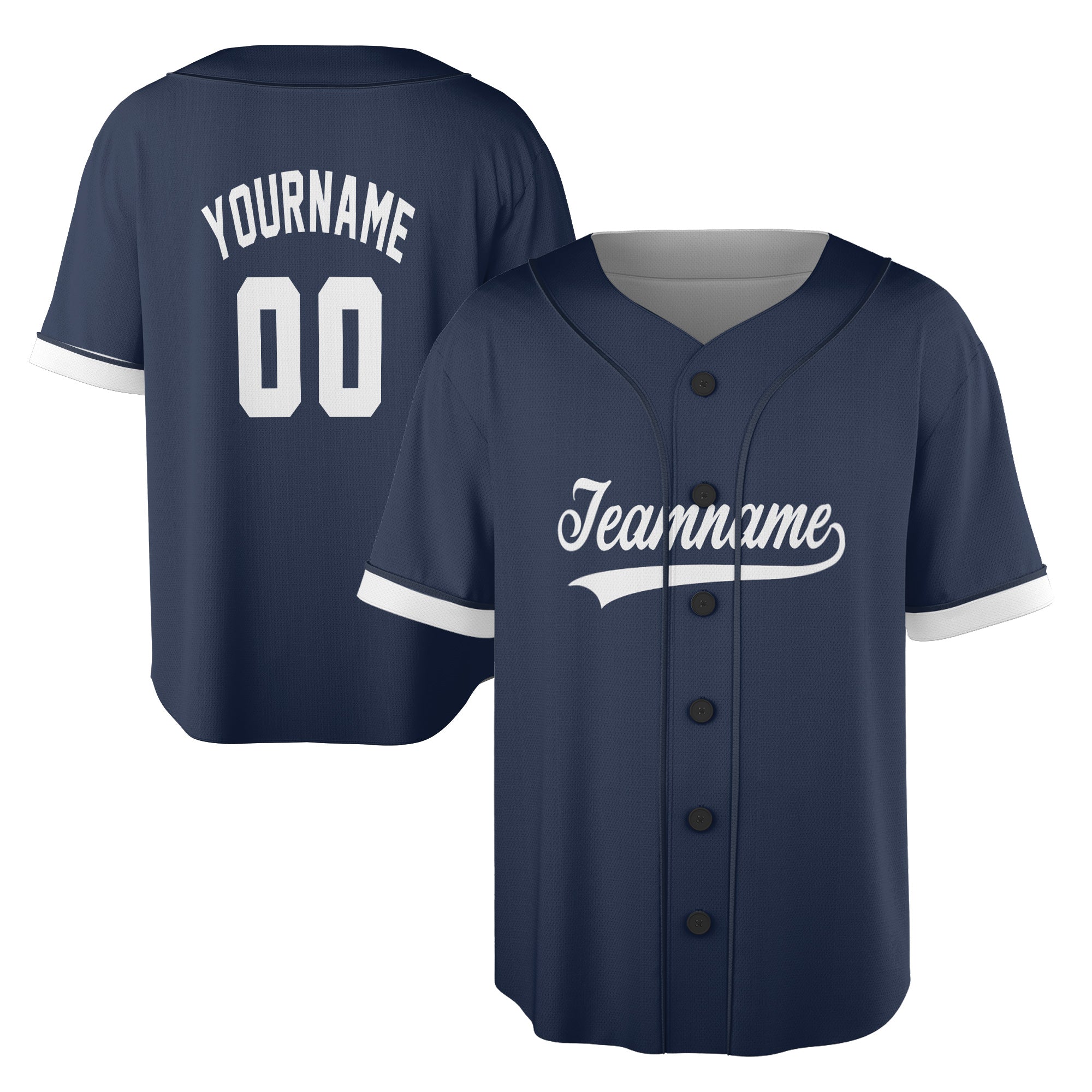 Midnight Navy Custom Jersey – Personalized Name & Team Logo