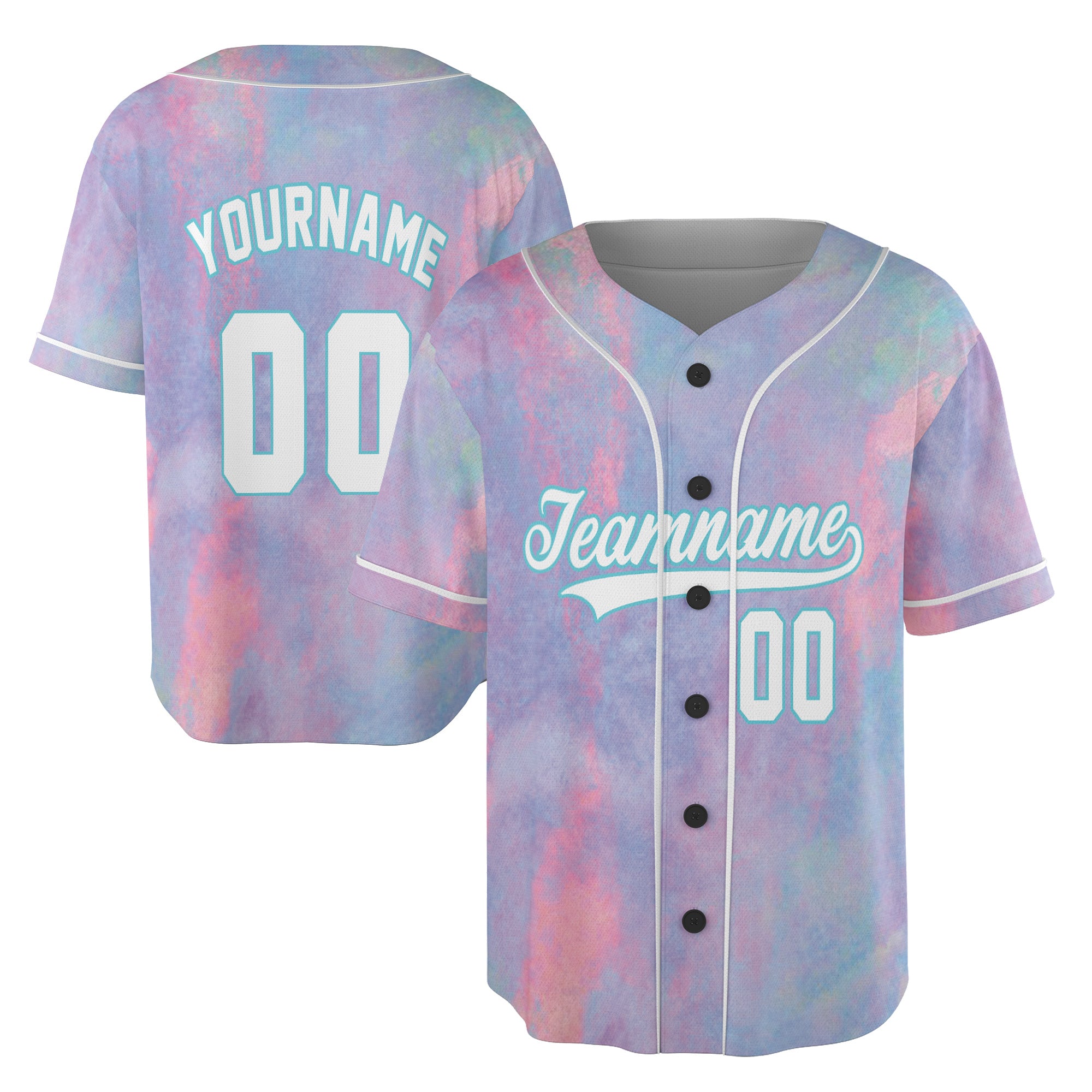Custom Jersey Baseball – Watercolor Pastel Background