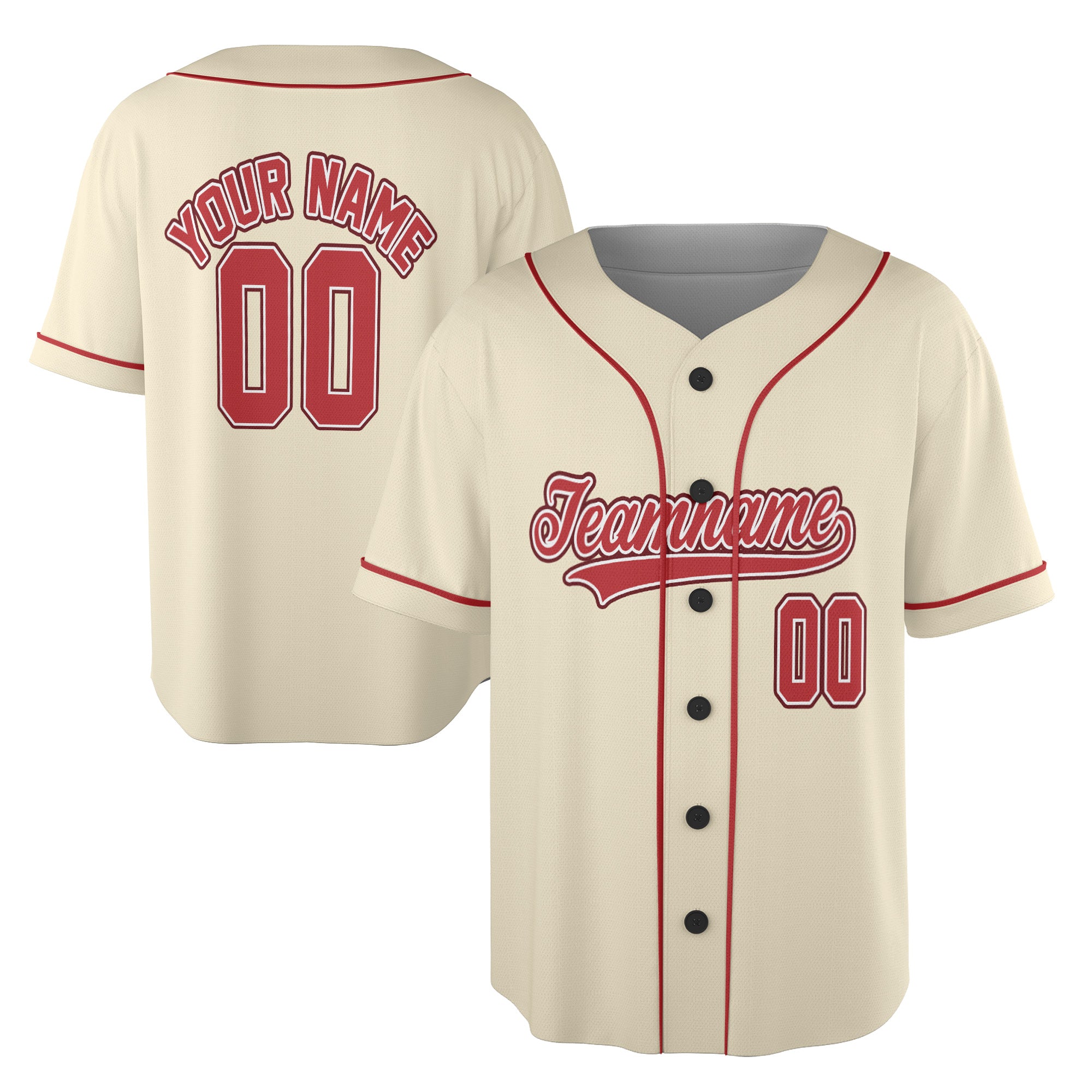 Vintage Creamfire – Custom Name & Logo Baseball Jersey