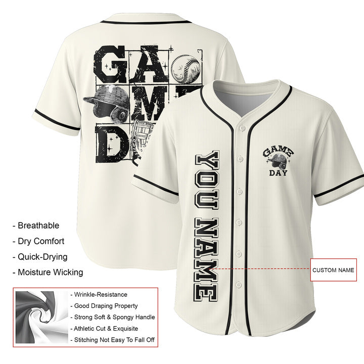Custom Name Game Day Baseball Lovers Custom Jersey, Baseball Jersey