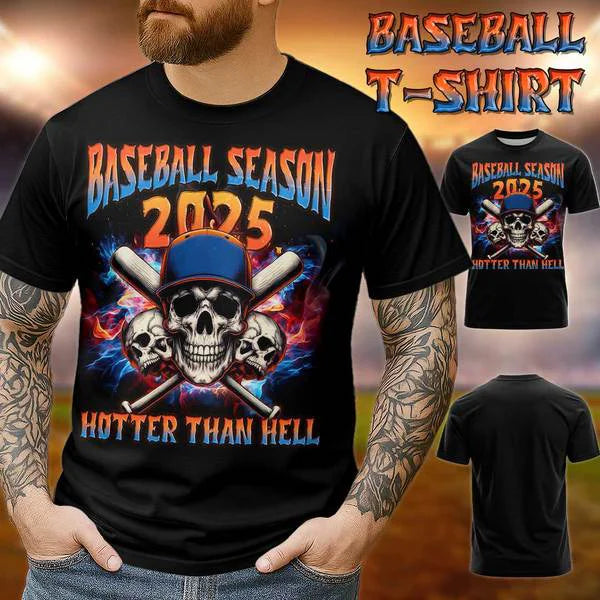 Baseball Season 2025, Hotter Than Hell - Baseball Shirts for Baseball Lover, Game Day, Baseball Season Shirts
