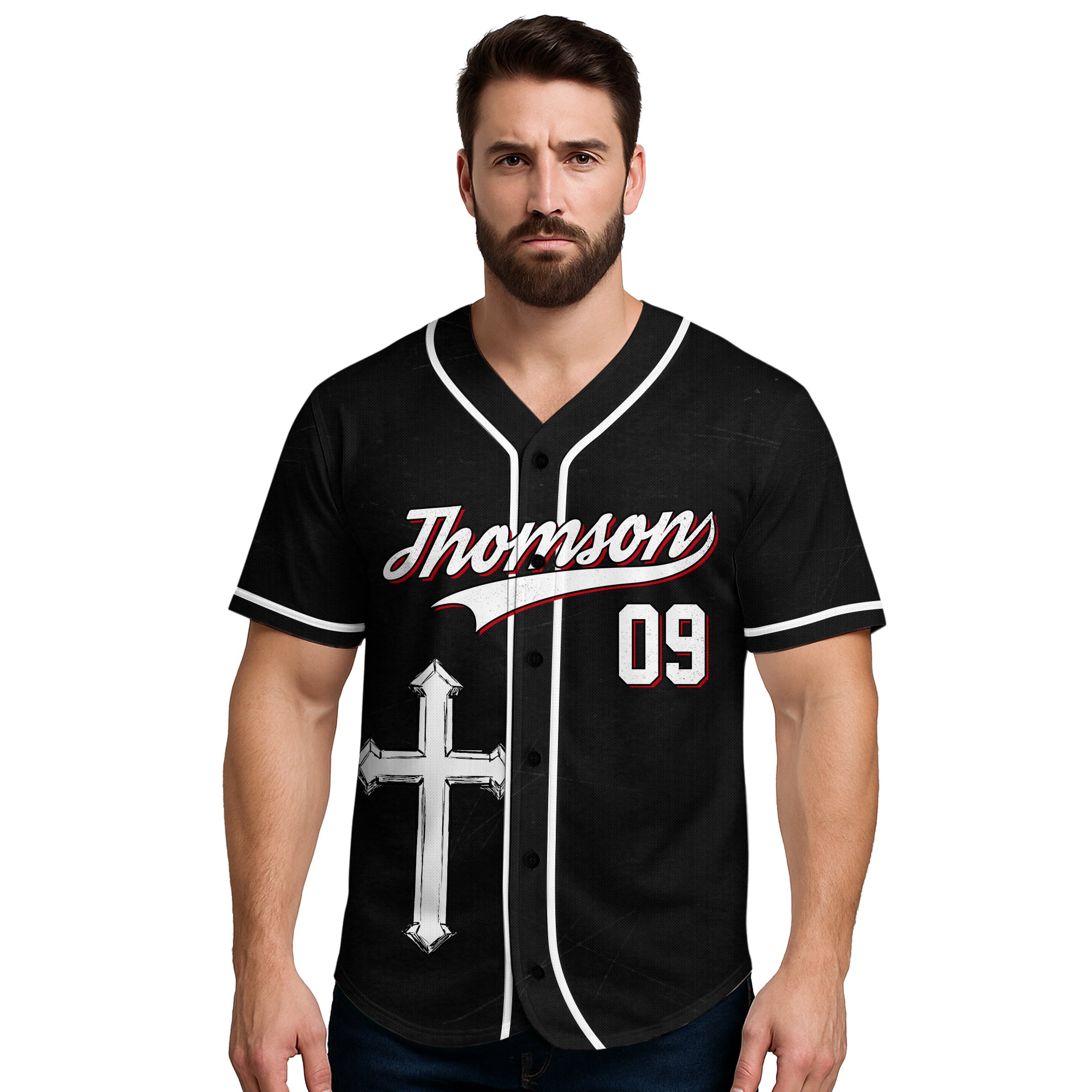 I Can Do All Things Through Christ - Custom Black Baseball Jersey