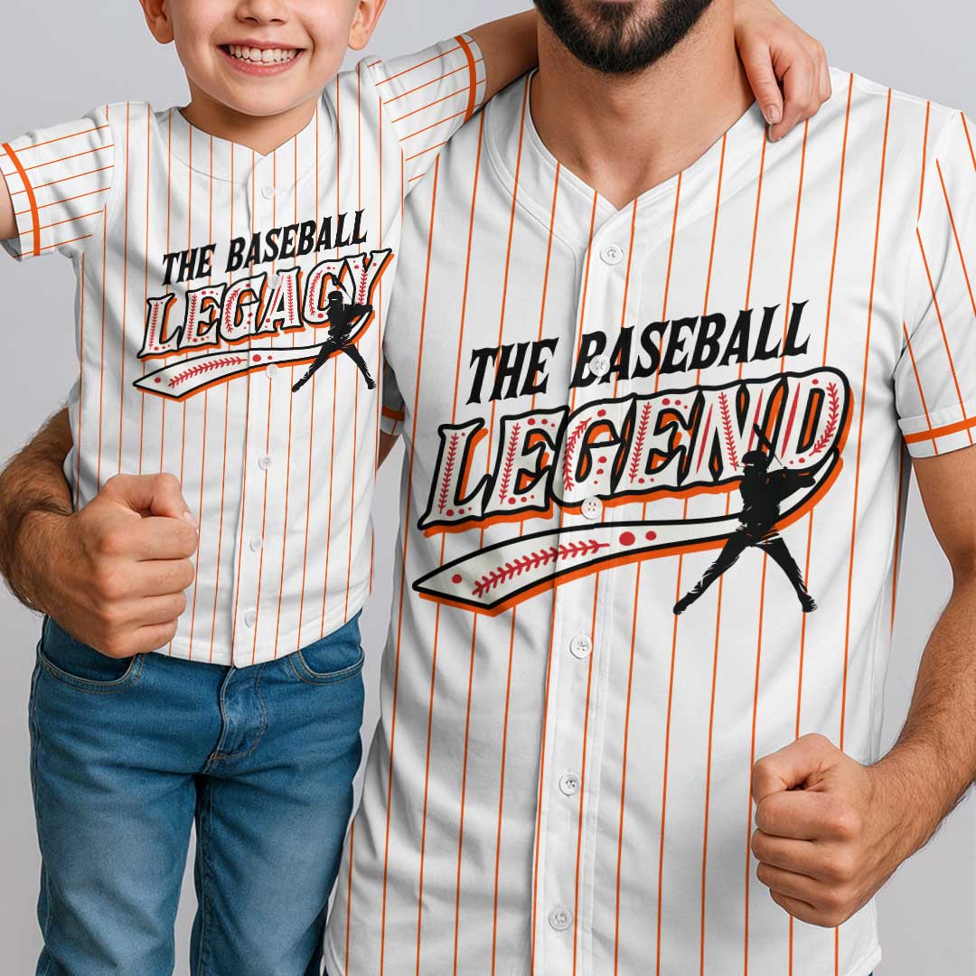 The Legend and The Legacy - Custom Family Matching Baseball Jersey