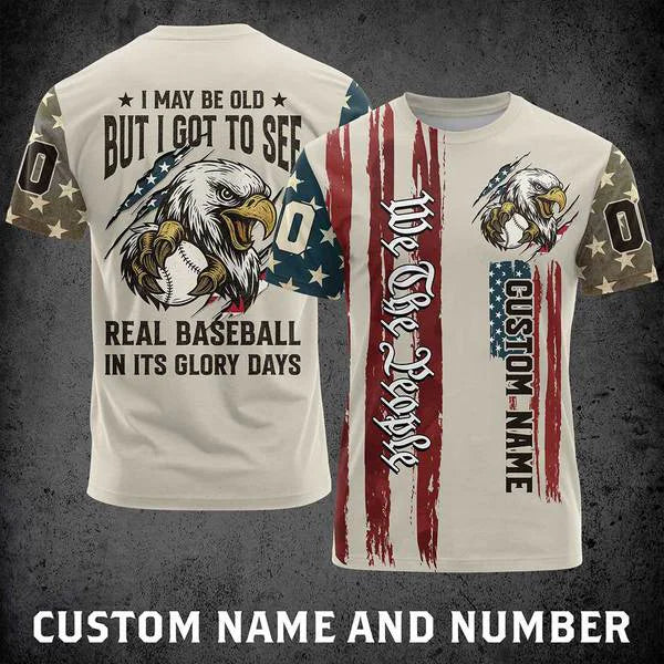 We The People - Partiotic shirts - Independence Day shirt, 4th of July Shirts - Custom Text, Custom Number - Baseball Shirts For Baseball Lovers - All Over Print